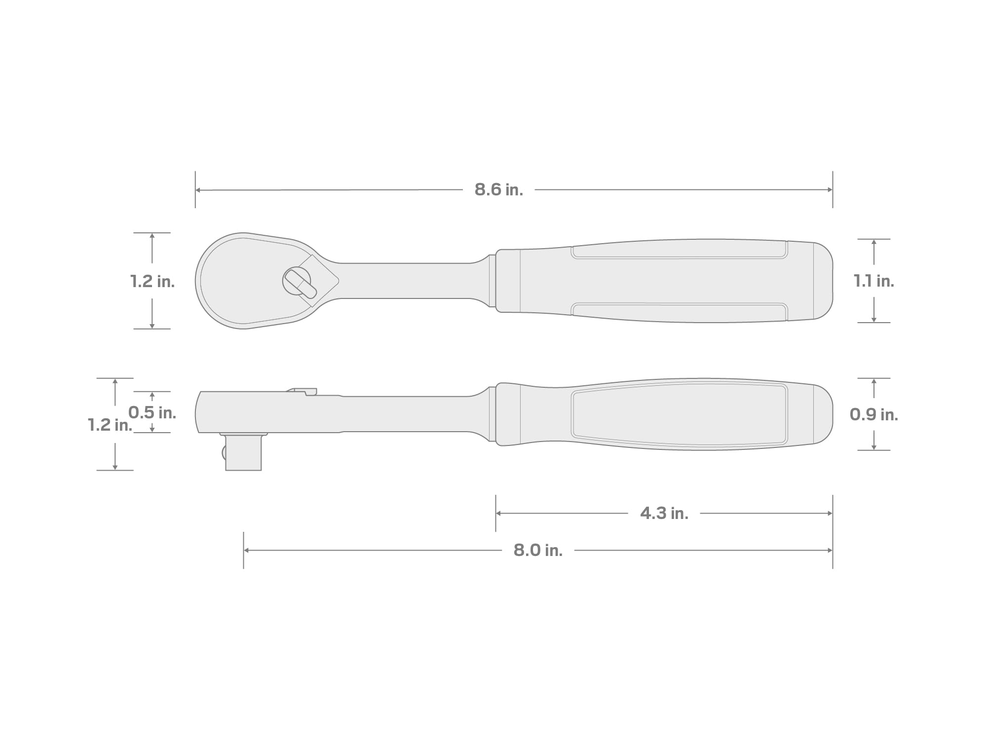 tekton-srh02108-3-8-inch-drive-x-8-inch-ratchet-90-tooth-4-degree-swing-arc-ultr image 7