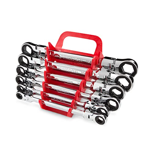tekton-org22206-6-tool-ratcheting-box-end-wrench-holder-red-made-in-usa-folding- image 5