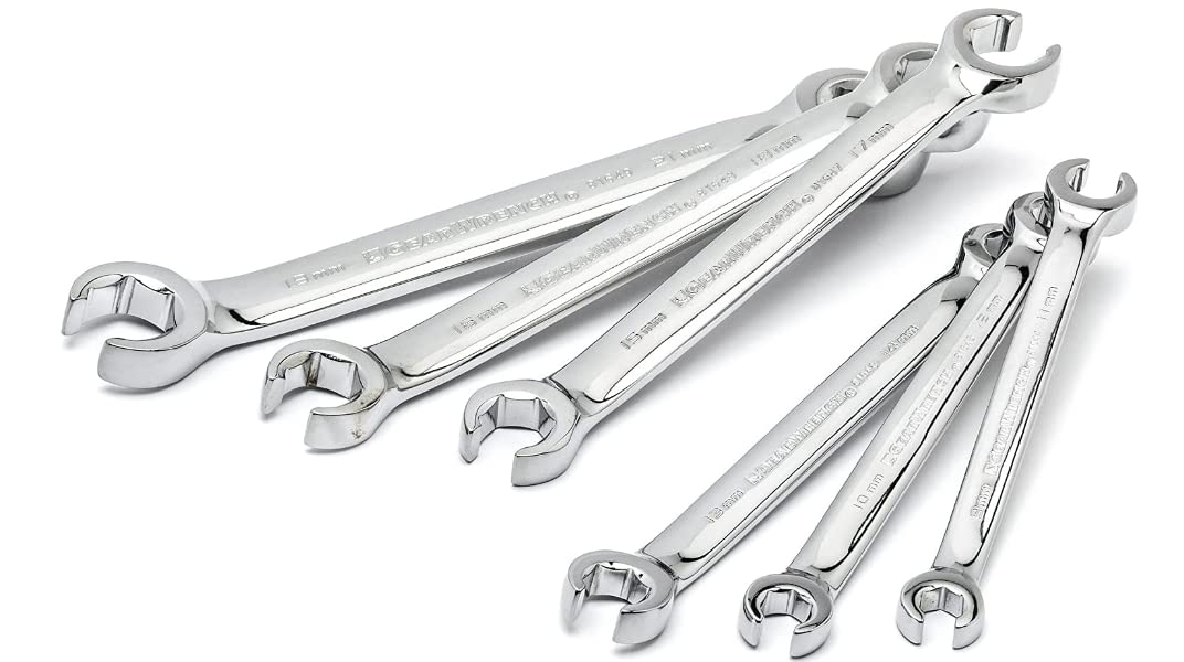 gearwrench-81906-6-piece-metric-flare-nut-wrench-set-ratcheting-brake-line-and-f image 2