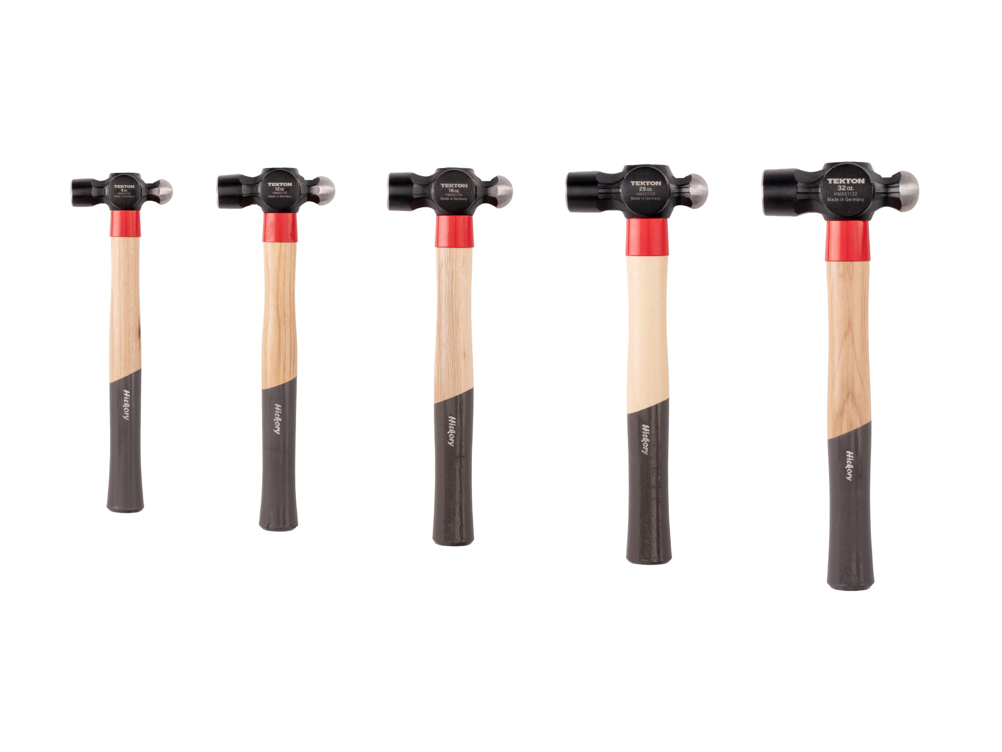 tekton-hma95001-3-piece-ball-peen-hammer-set-12-16-25-oz-with-hickory-handles image 6