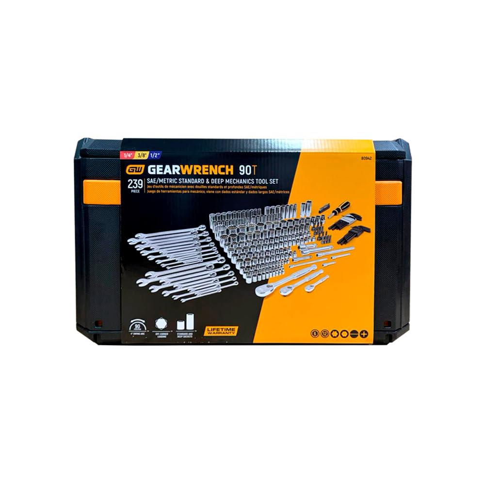 gearwrench-80966-243-pc-6-pt-mechanics-tool-set-1-4-3-8-1-2-drive-in-3-drawer-st image 2