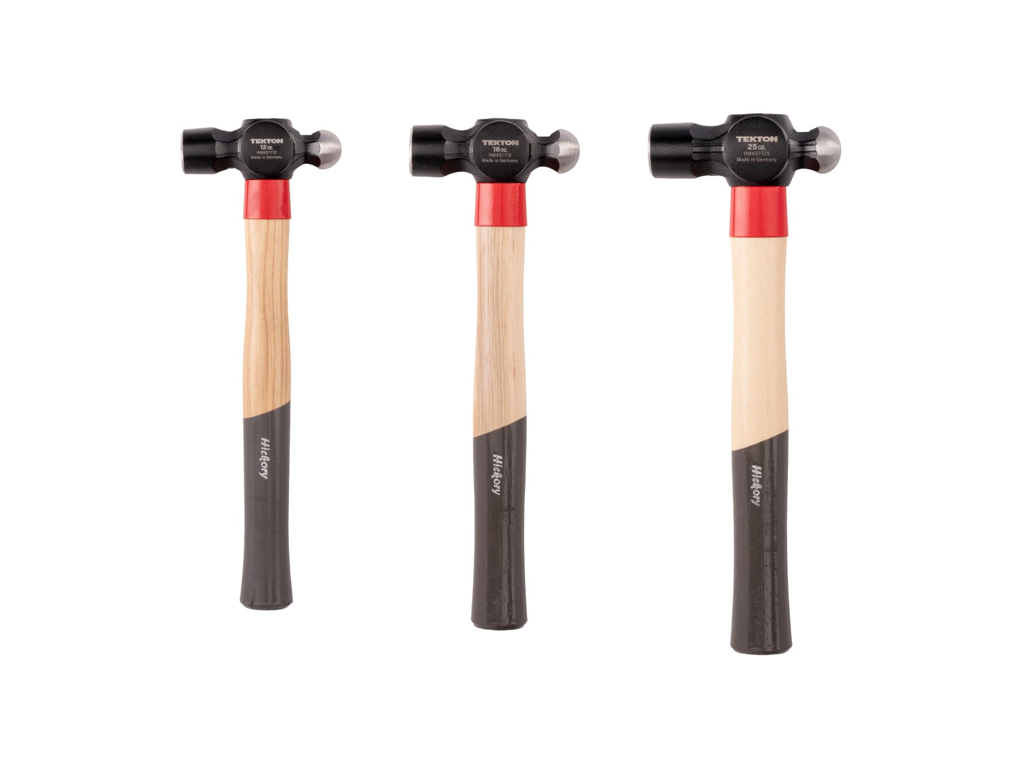 tekton-hma95001-3-piece-ball-peen-hammer-set-12-16-25-oz-with-hickory-handles image 1