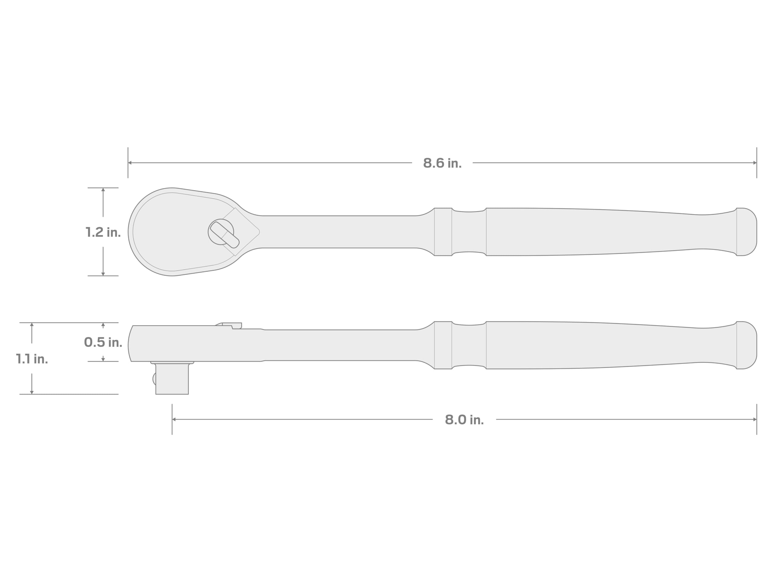 tekton-3-8-inch-drive-x-8-inch-non-quick-release-ratchet-srh01108-90-tooth-ultra image 8