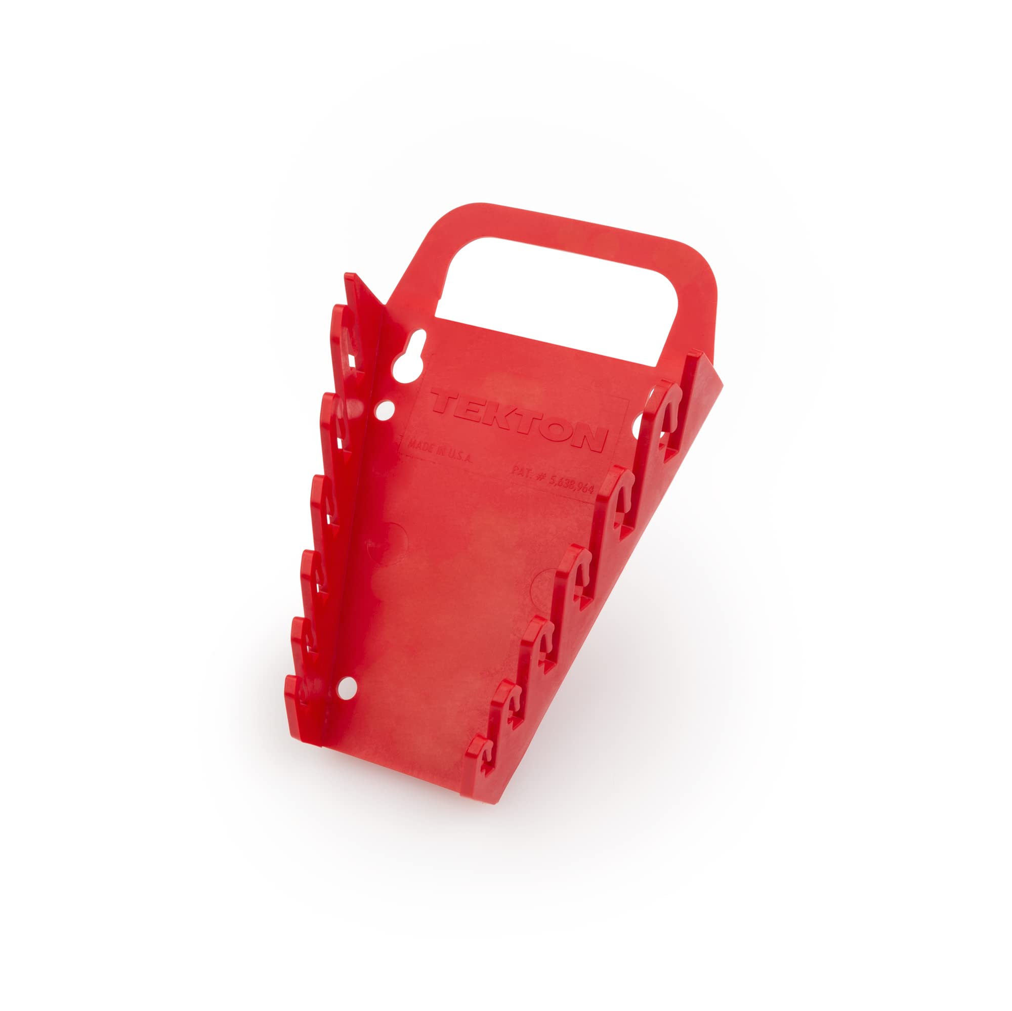 tekton-org22206-6-tool-ratcheting-box-end-wrench-holder-red-made-in-usa-folding- image 1