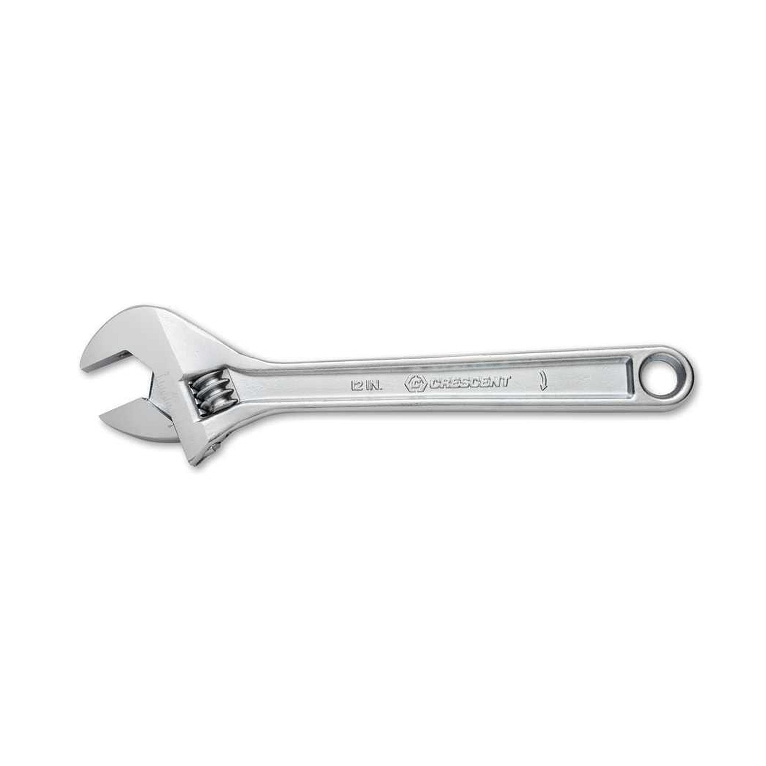 crescent-ac212vs-12-inch-adjustable-wrench-chrome-1-1-2-inch-39mm-jaw-capacity-c image 1
