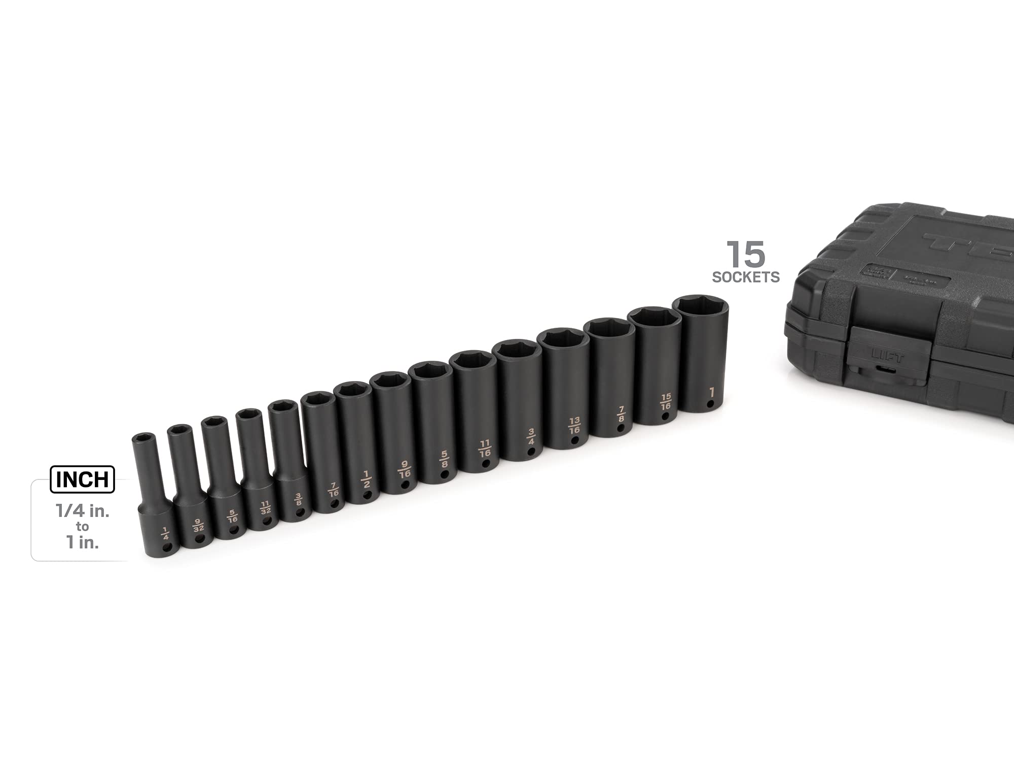 tekton-sid91301-3-8-inch-drive-deep-6-point-impact-socket-set-15-piece-sae-1-4-1 image 2