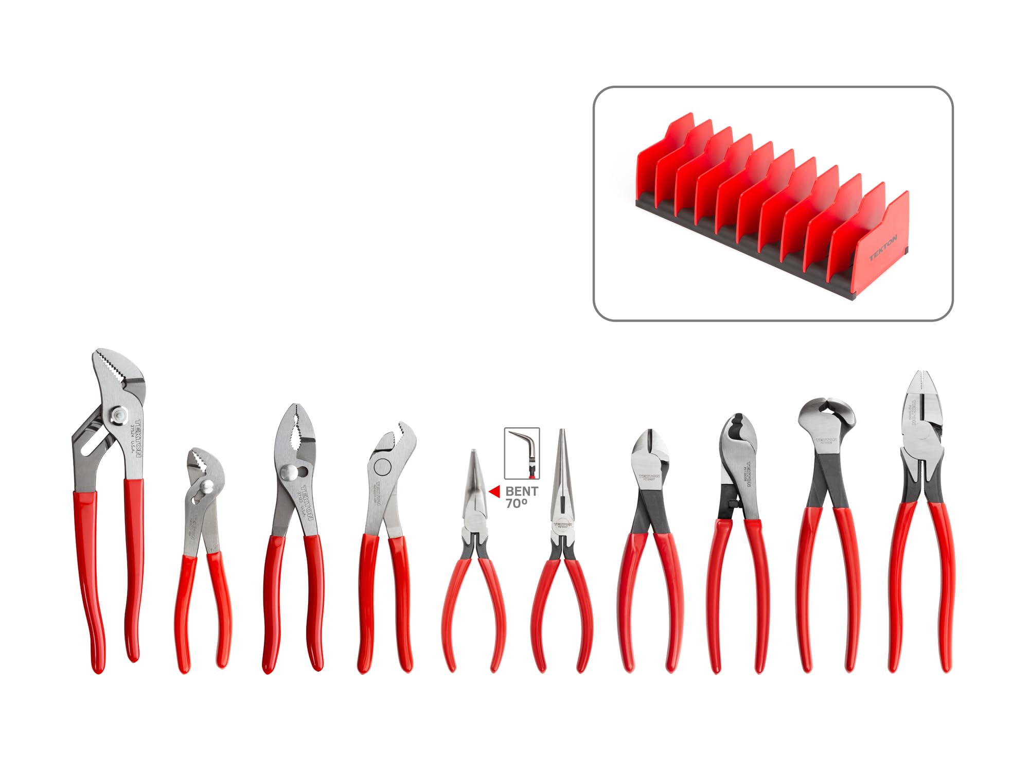 tekton-plr99201-10-piece-gripping-and-cutting-pliers-set-with-10-slot-organizer- image 2