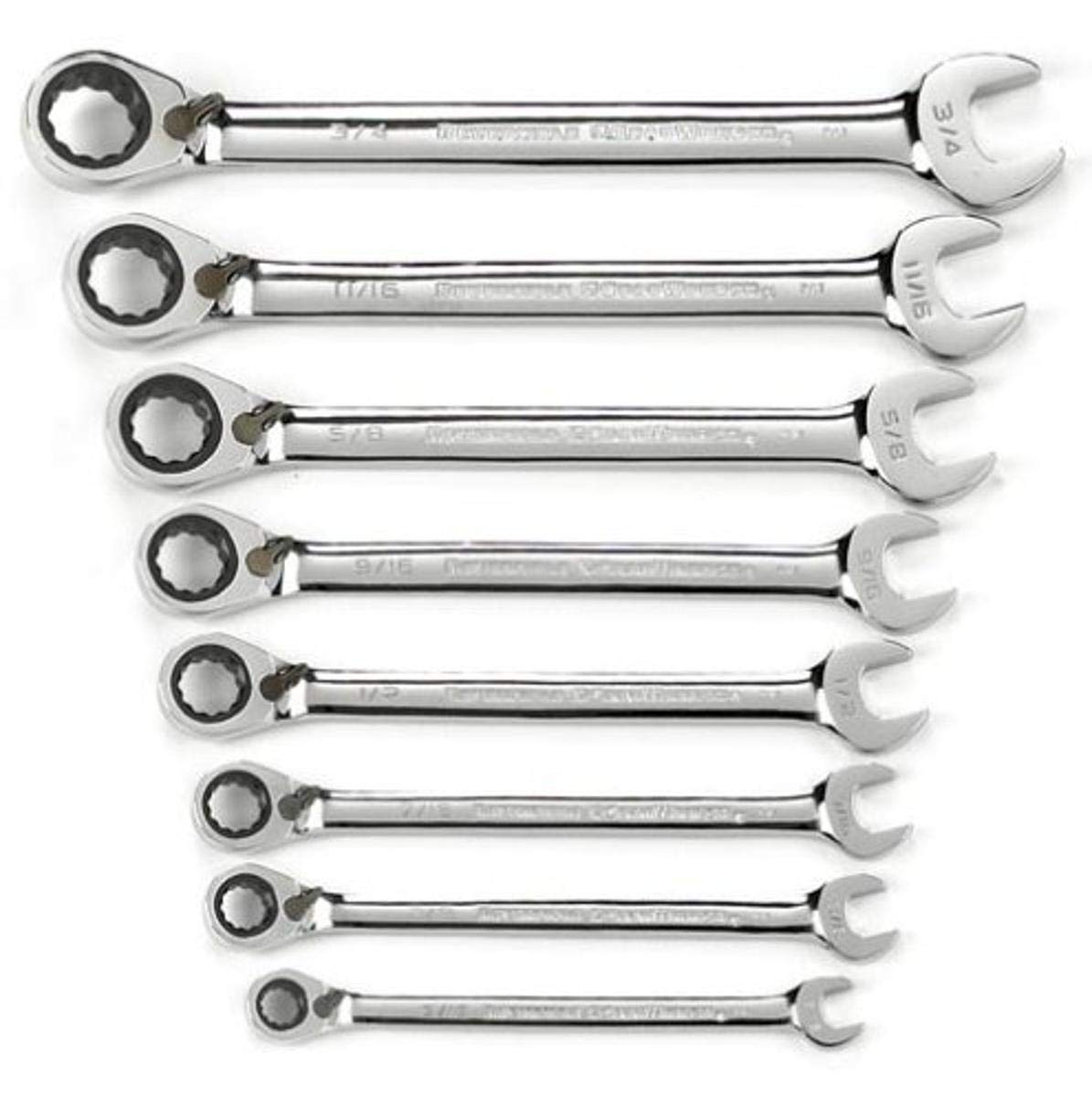 gearwrench-9533n-8-piece-72-tooth-12-point-reversible-ratcheting-combination-sae image 1