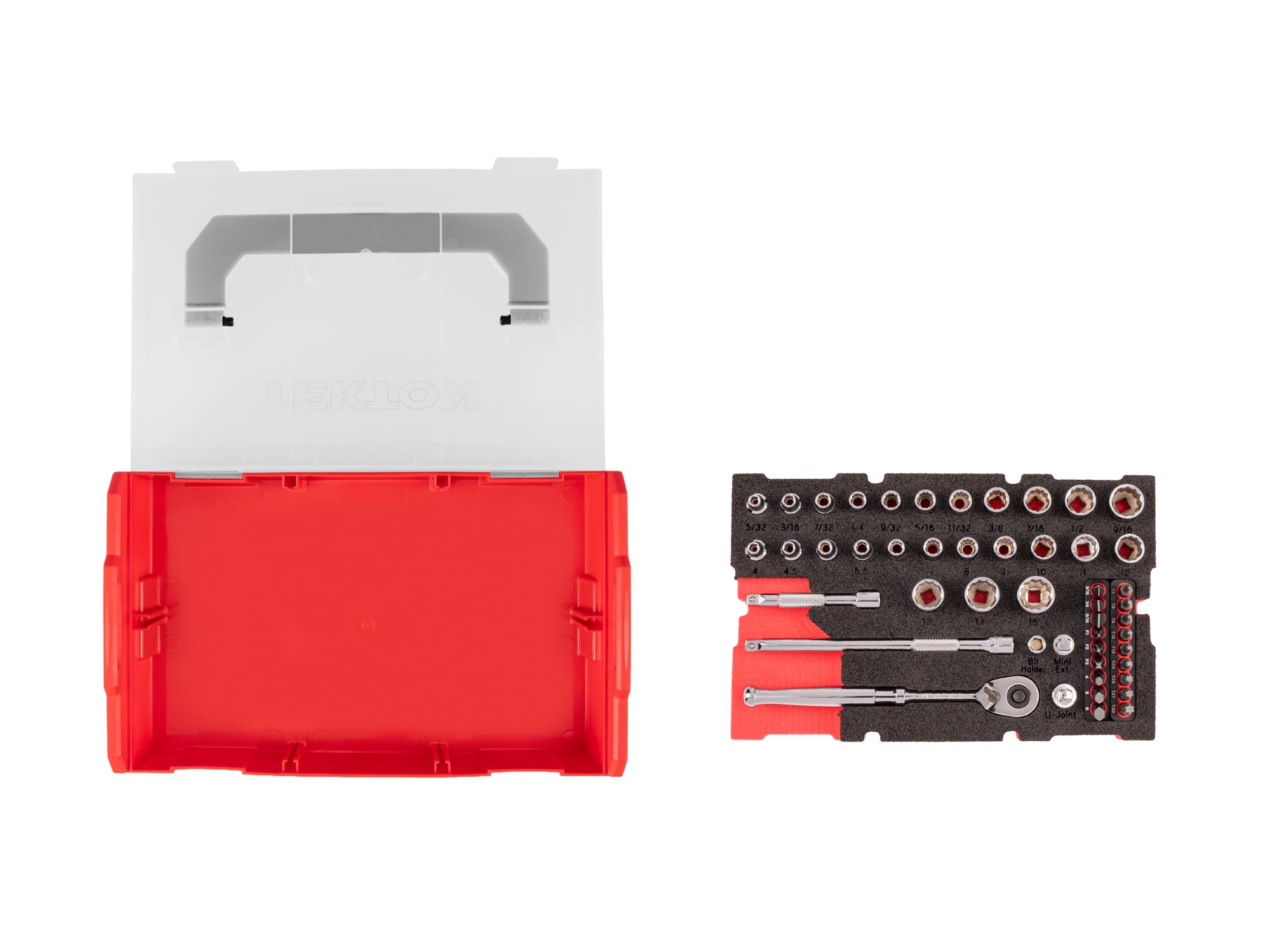 tekton-skt06301-1-4-inch-drive-12-point-socket-bit-and-ratchet-set-49-piece-5-32 image 3