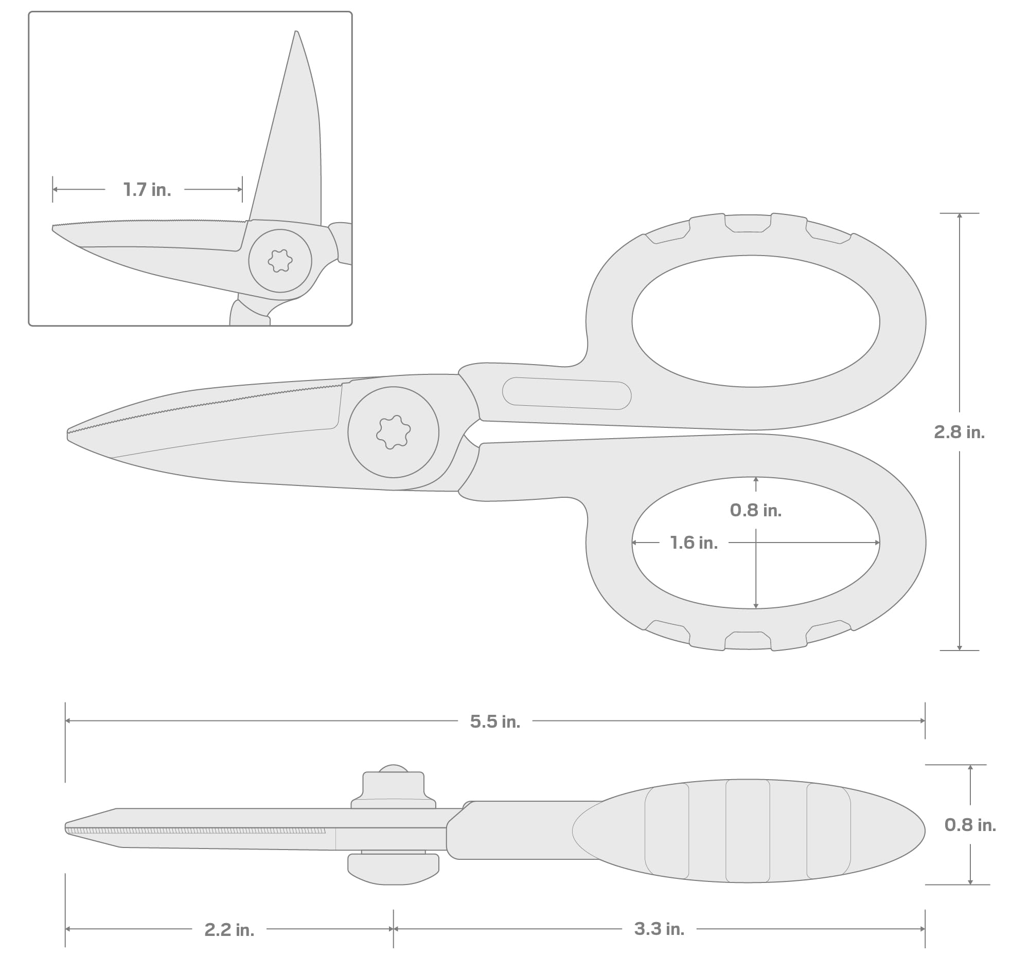 tekton-psr00110-compact-shop-scissors-5-5-inch-micro-serrated-with-protective-sh image 7