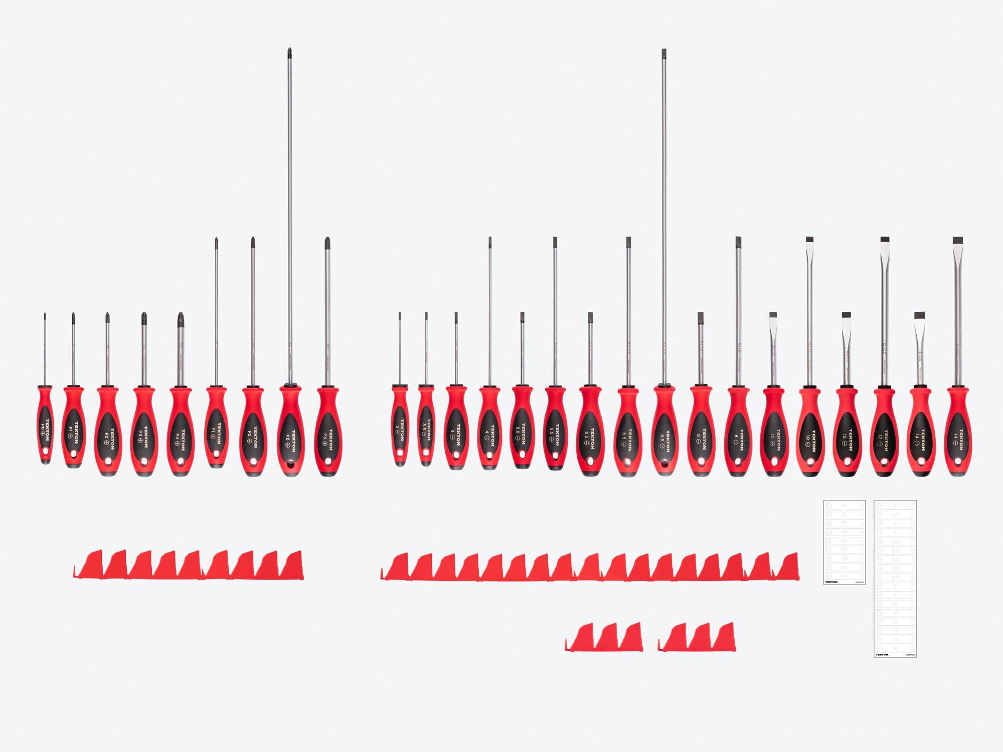 tekton-dwz90119-phillips-and-slotted-screwdriver-set-26-piece-4-8-18-inch-shanks image 2