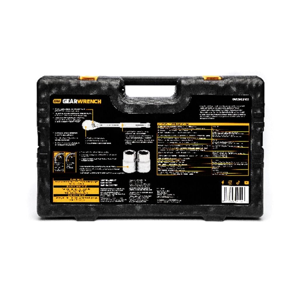 gearwrench-gw90mcbmts-185-pc-mechanics-hand-tool-set-90-tooth-ratchets-sae-metri image 4