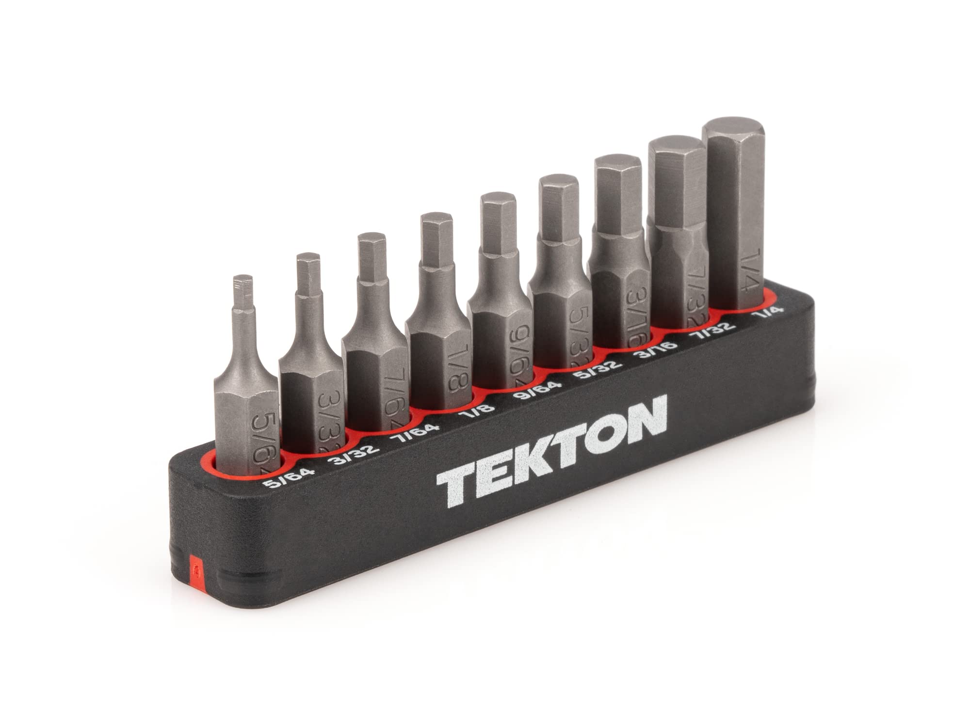 tekton-1-4-inch-hex-bit-set-with-rail-9-piece-5-64-1-4-in-30-mm-extra-length-bit image 1