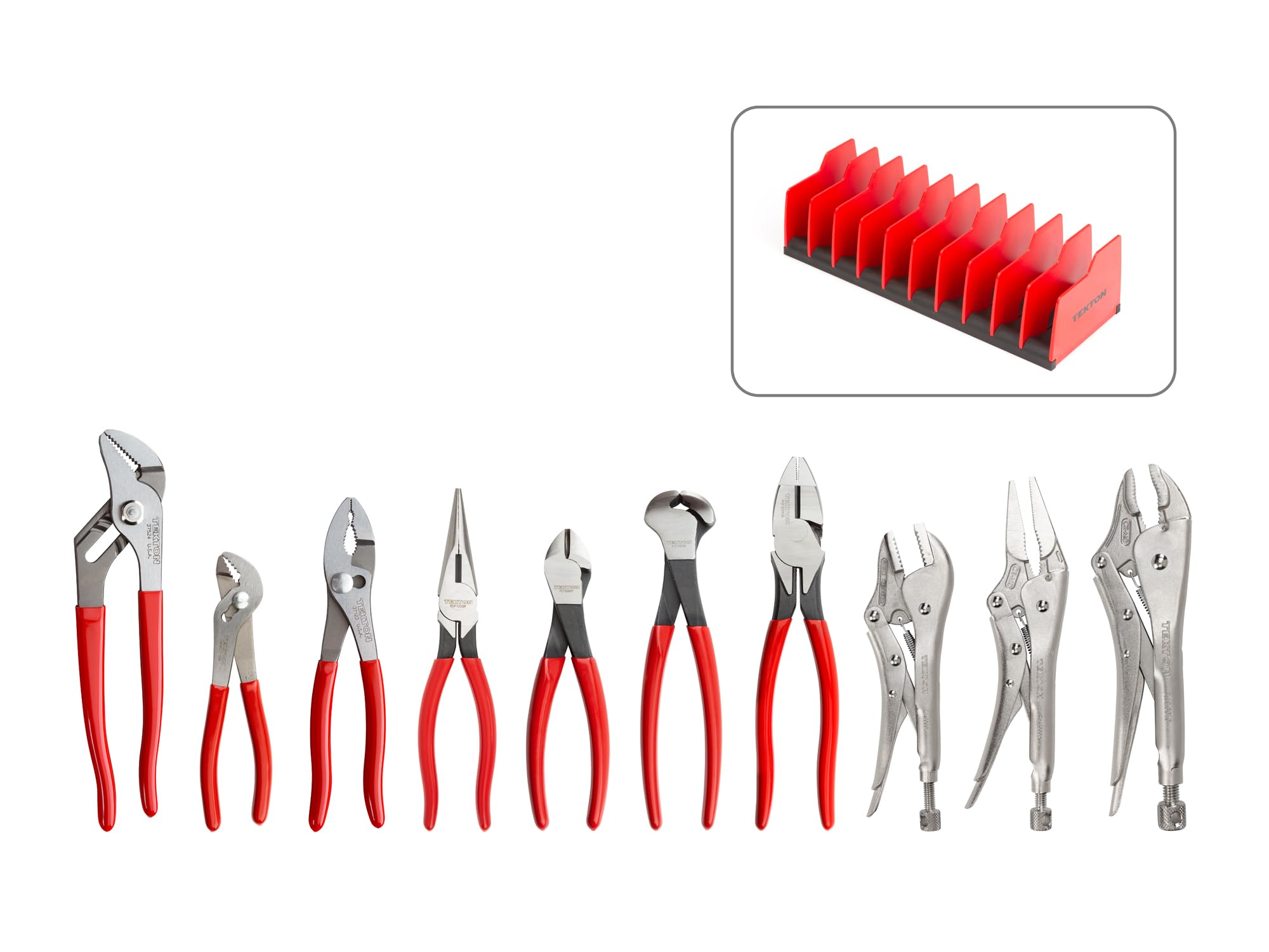 tekton-plr99202-gripping-cutting-and-locking-pliers-set-10-piece-with-organizer- image 1
