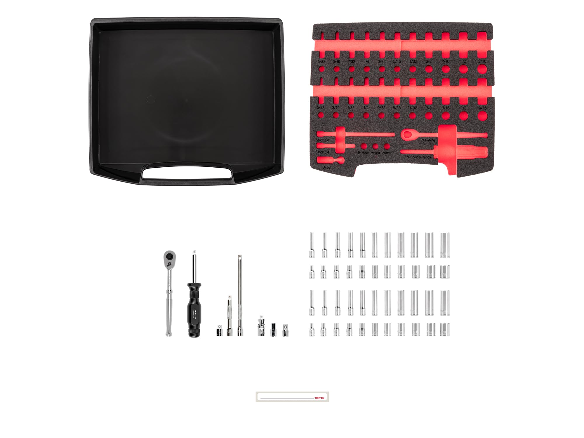 tekton-olb94301-1-4-inch-drive-6-point-and-12-point-socket-set-52-piece-90-tooth image 2