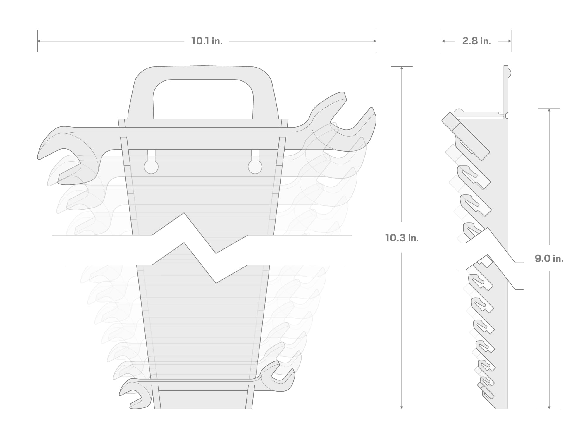 tekton-wae91204-angle-head-open-end-wrench-set-11-piece-3-8-1-in-with-black-stor image 7