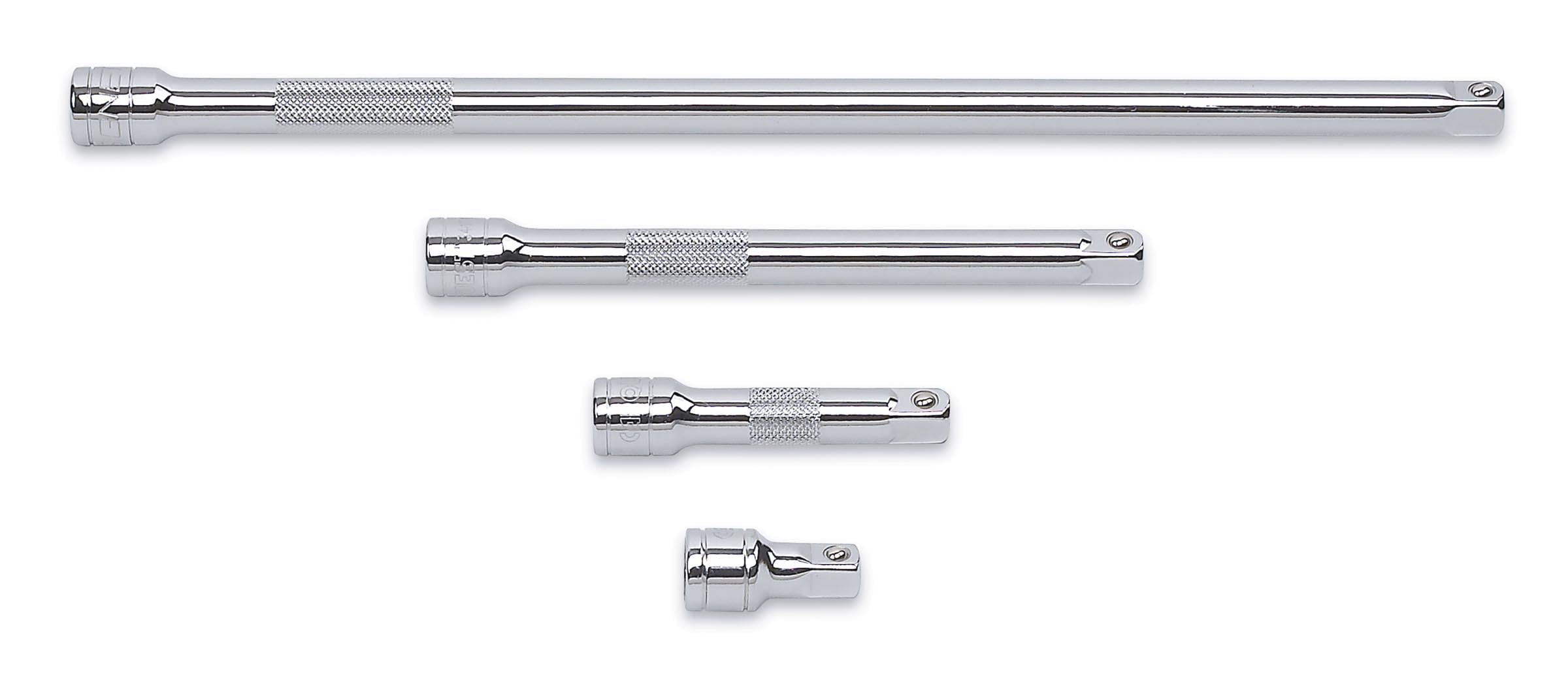 gearwrench-81200d-4-pc-3-8-drive-extension-set-1-1-2-3-6-12-polished-chrome-knur image 1