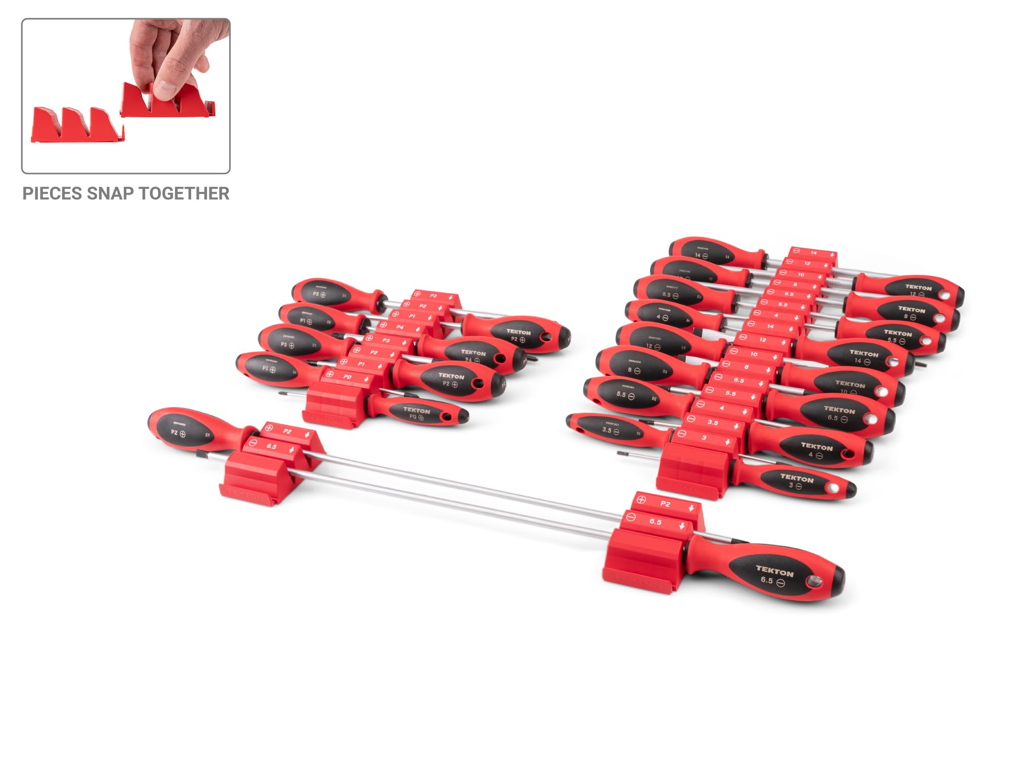 tekton-dwz90119-phillips-and-slotted-screwdriver-set-26-piece-4-8-18-inch-shanks image 3