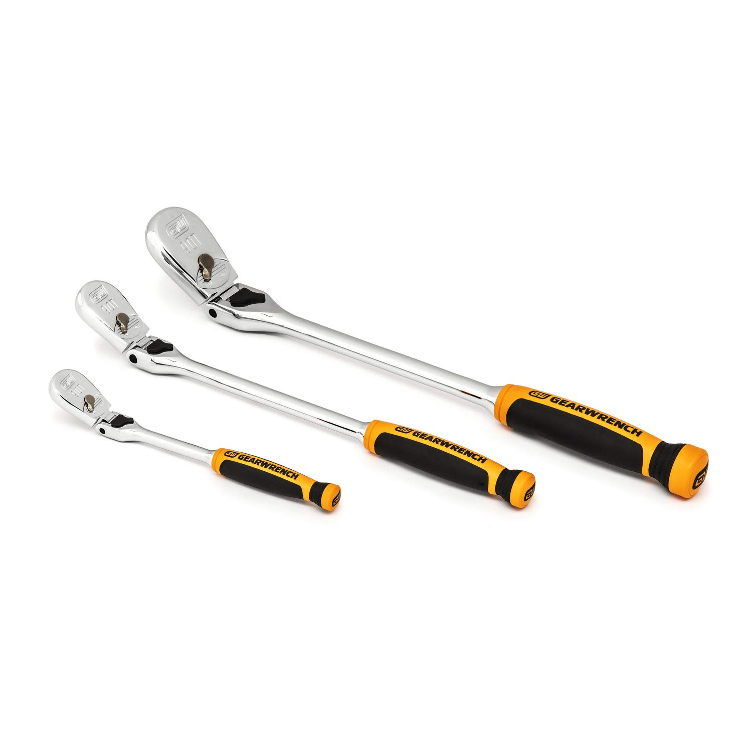 gearwrench-81298t-3-pc-90-tooth-locking-flex-head-ratchet-set-1-4-3-8-1-2-drive- image 2
