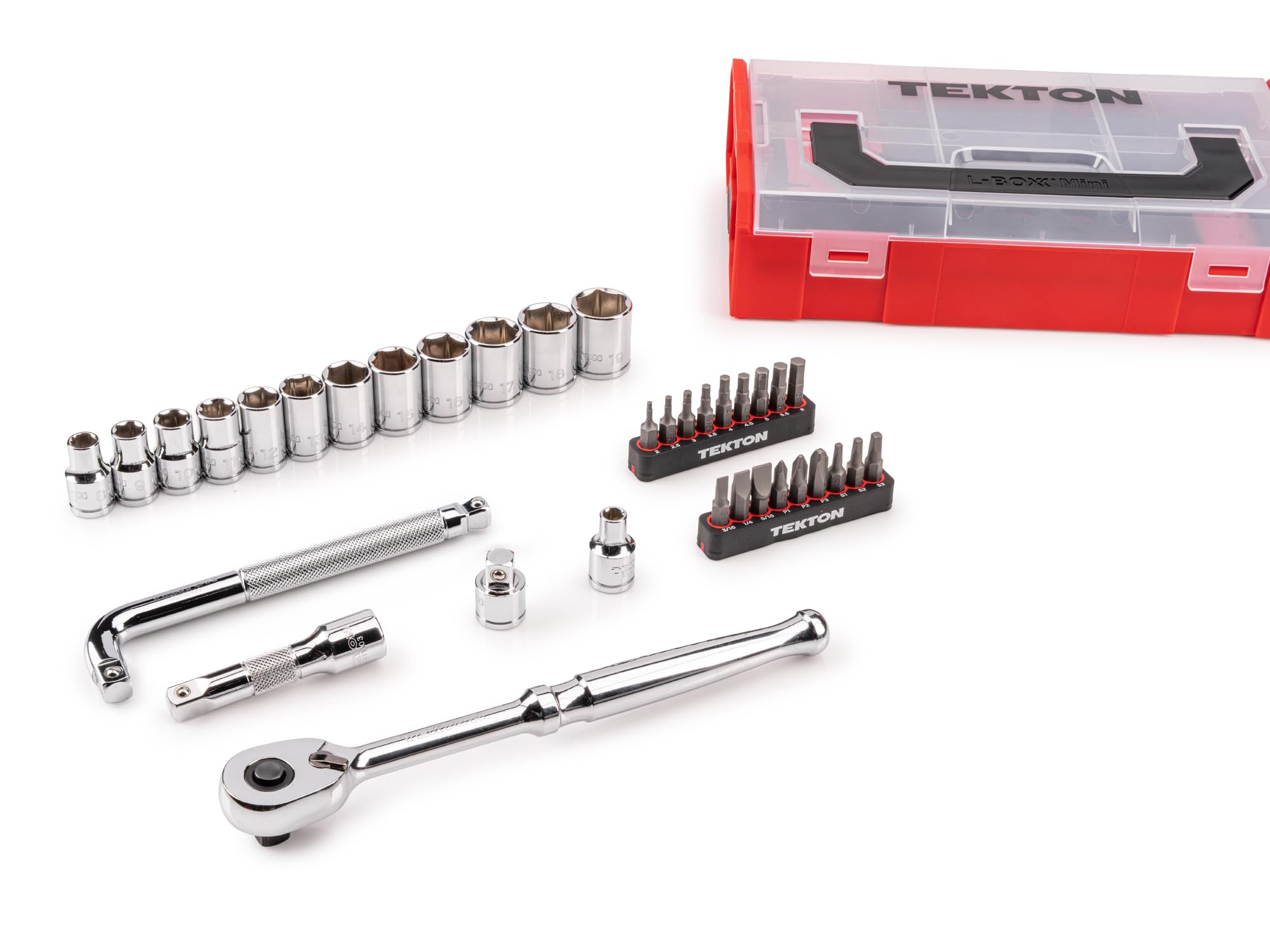 tekton-skt96200-3-8-inch-drive-6-point-socket-set-35-piece-8-19-mm-90-tooth-ratc image 4