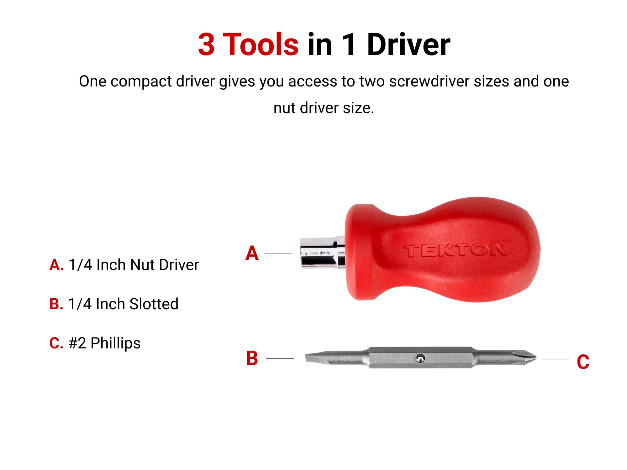 tekton-dmt13002-3-in-1-stubby-phillips-slotted-driver-with-2-phillips-1-4-slotte image 2