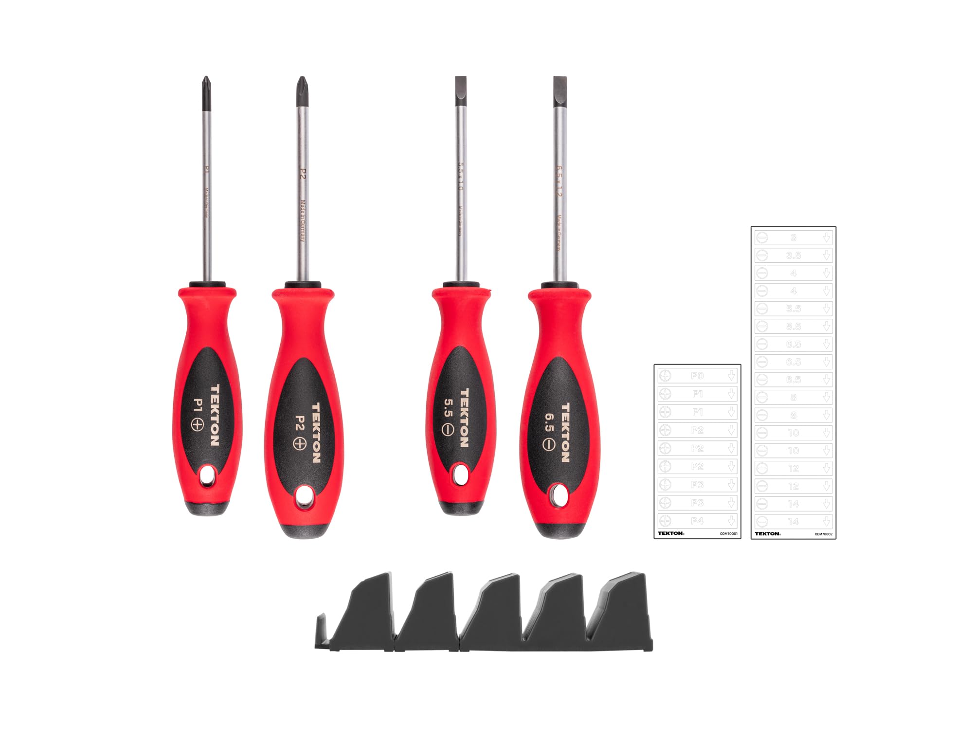 tekton-dwz90105-phillips-and-slotted-screwdriver-set-4-piece-with-modular-organi image 2
