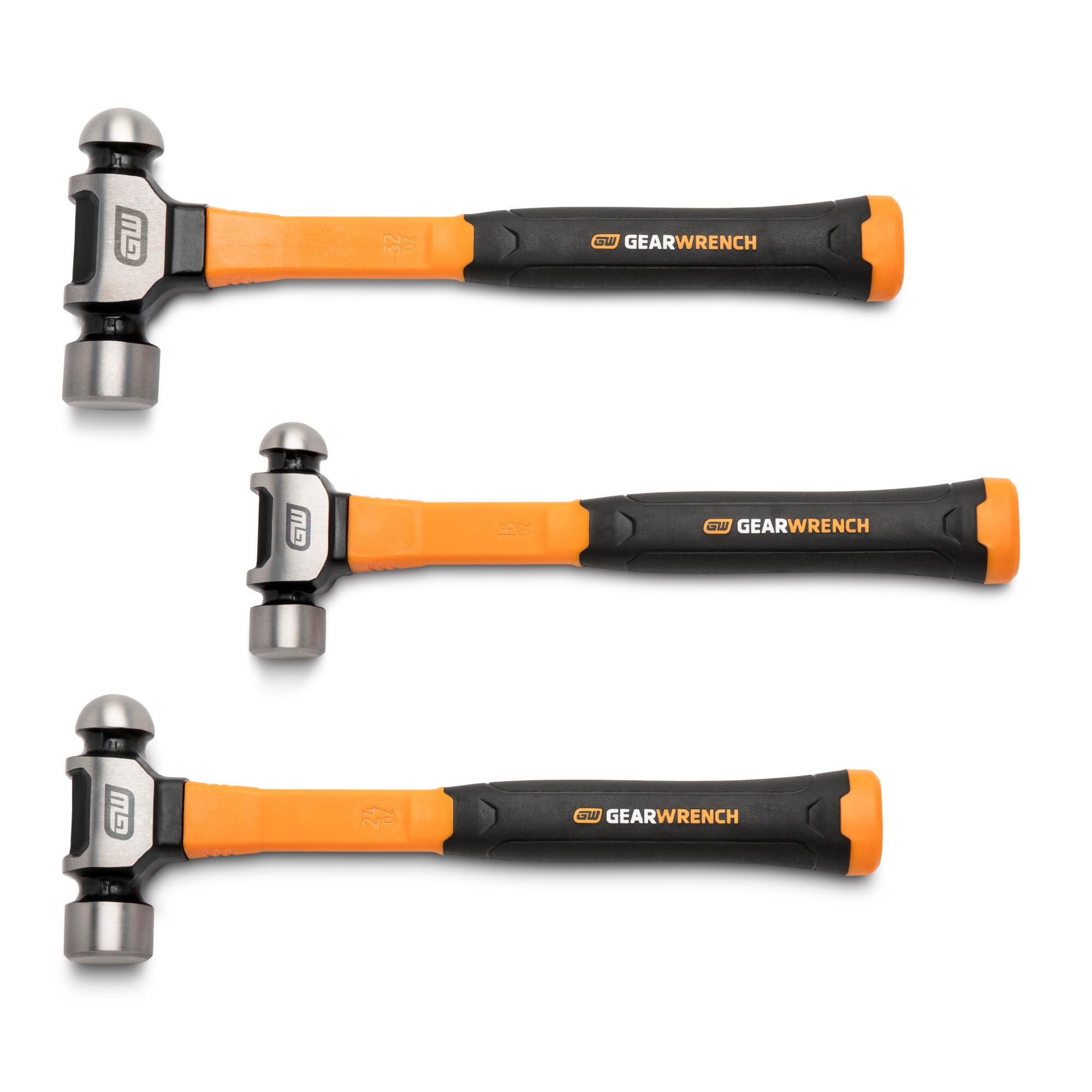 gearwrench-gwh3pcbp-3-piece-ball-pein-hammer-set-with-fiberglass-handles-16-oz-2 image 1