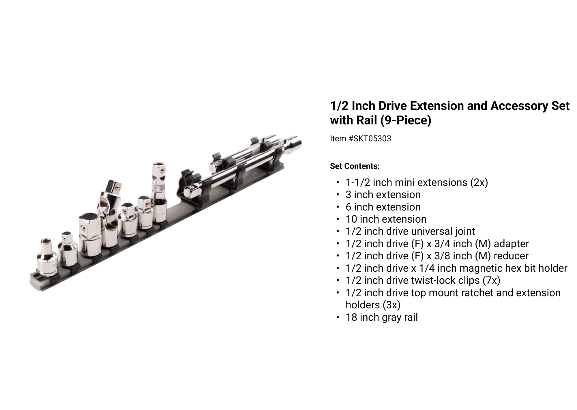 tekton-sha99201-27-piece-extension-and-accessory-set-with-rails-and-tray-1-4-3-8 image 4