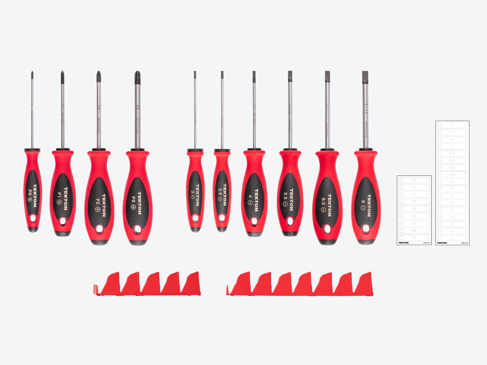tekton-dwz90116-phillips-and-slotted-screwdriver-set-10-piece-4-inch-shank-drive image 2