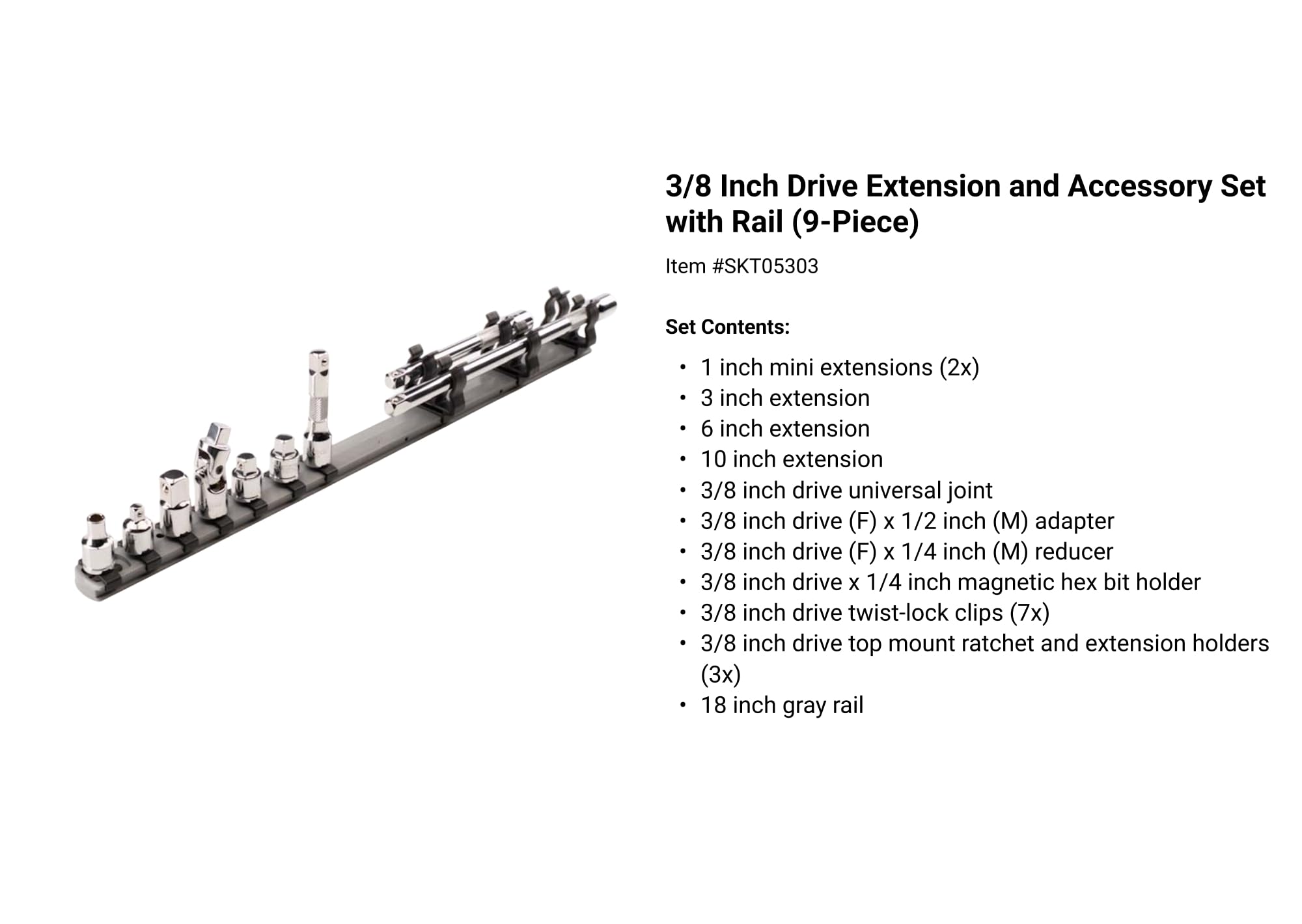 tekton-sha99201-27-piece-extension-and-accessory-set-with-rails-and-tray-1-4-3-8 image 3