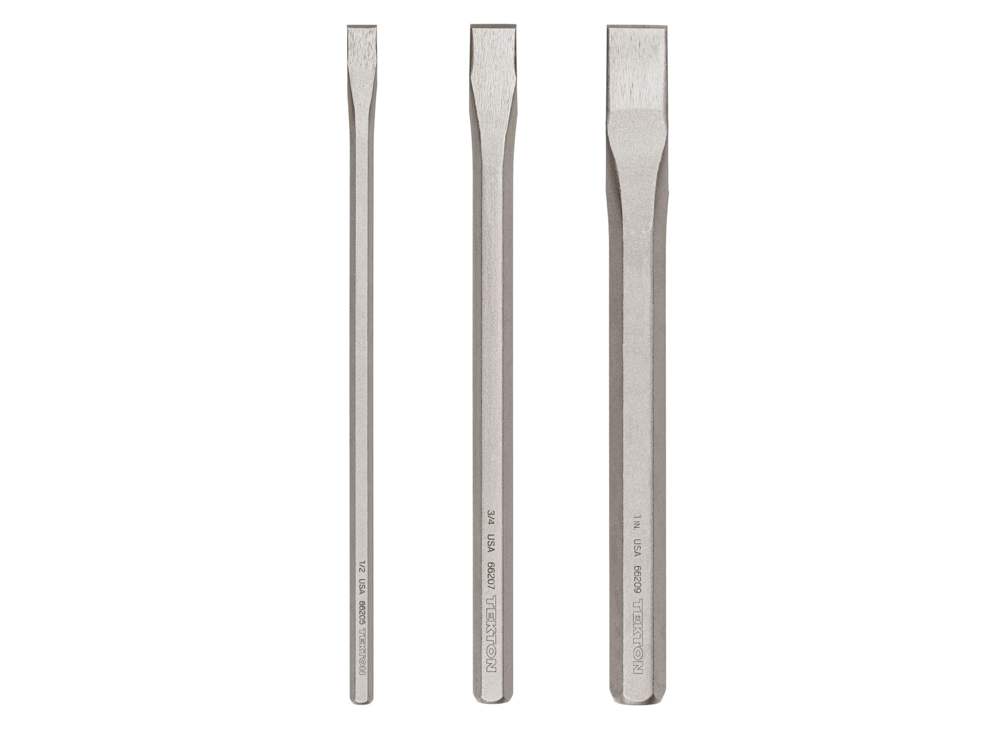 tekton-66506-3-piece-long-cold-chisel-set-1-2-3-4-1-in-5160-high-carbon-steel-ma image 1