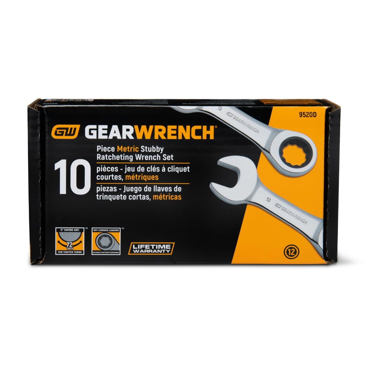 gearwrench-9520d-10-piece-12-point-stubby-ratcheting-combination-wrench-set-metr image 4