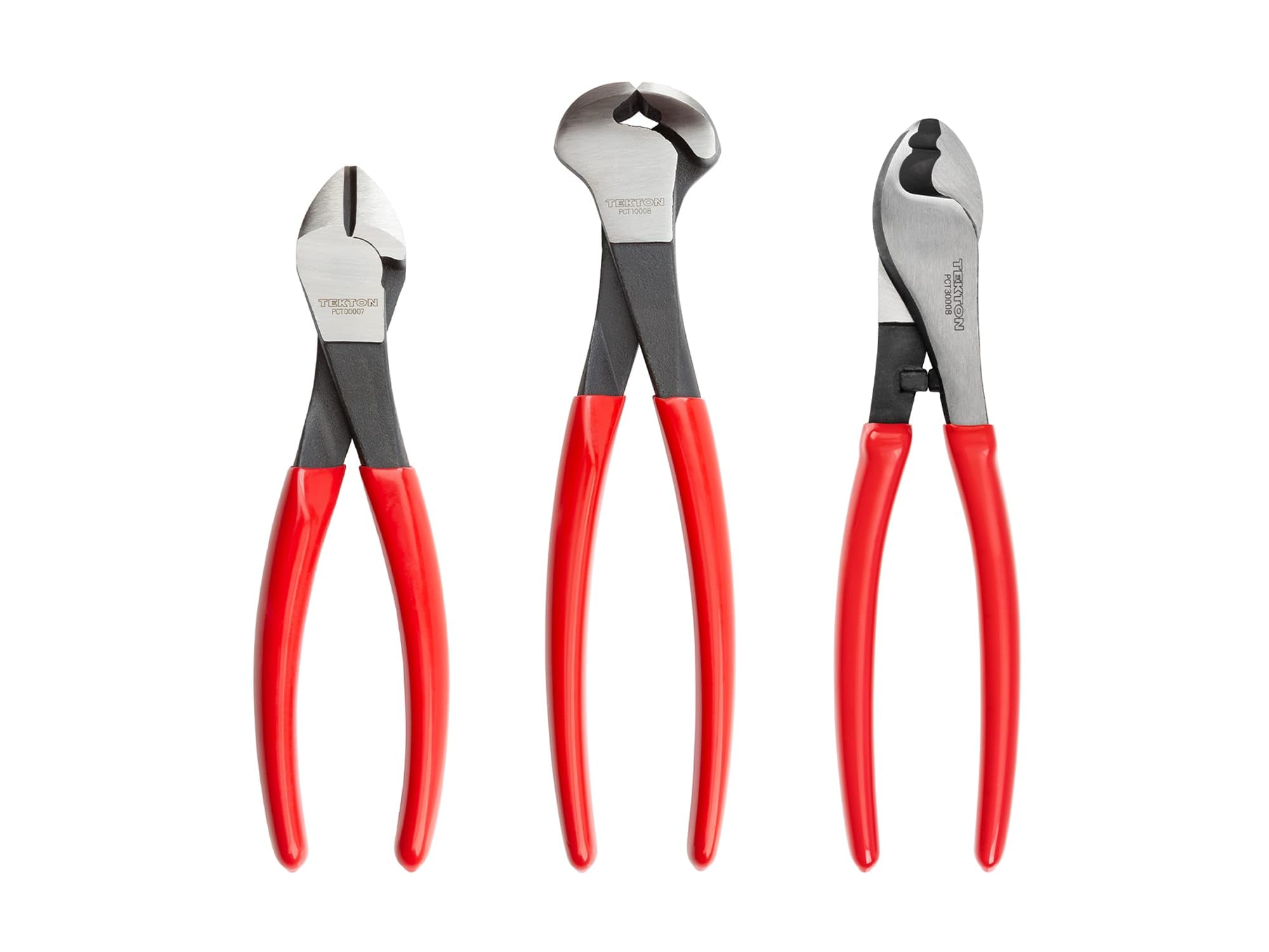 tekton-pct99120-cutting-pliers-set-3-piece-7-in-diagonal-8-in-end-cutting-8-in-c image 1