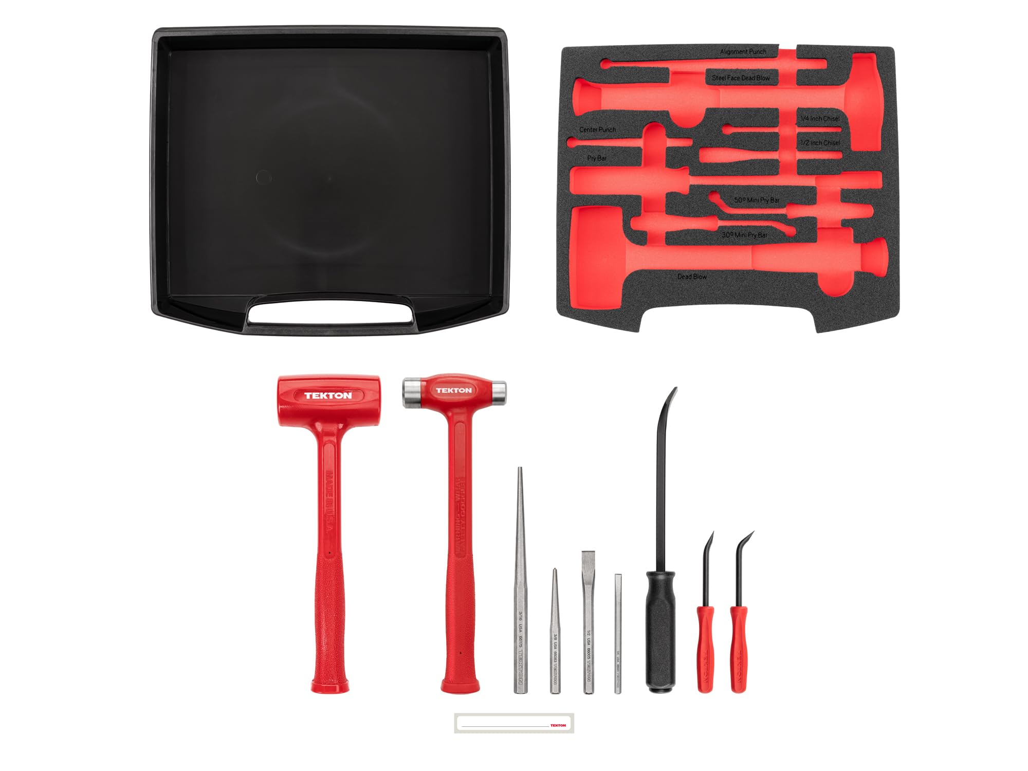 tekton-olb94701-hammers-pry-bars-punches-and-chisels-set-9-piece-l-boxx-stacking image 3