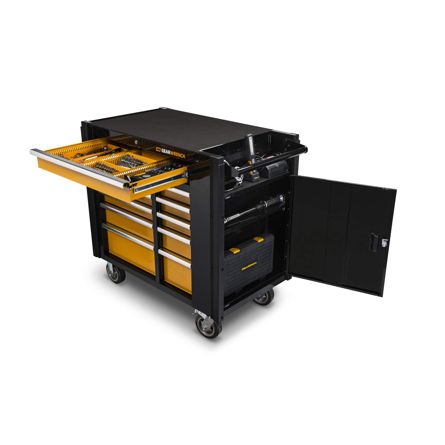 gearwrench-83169-42-inch-11-drawer-mobile-work-station-black-orange-2-000-lb-cap image 4