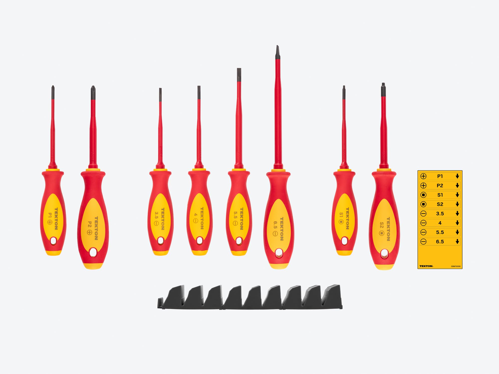 tekton-dvz90100-phillips-slotted-and-square-insulated-screwdriver-set-8-piece-10 image 2