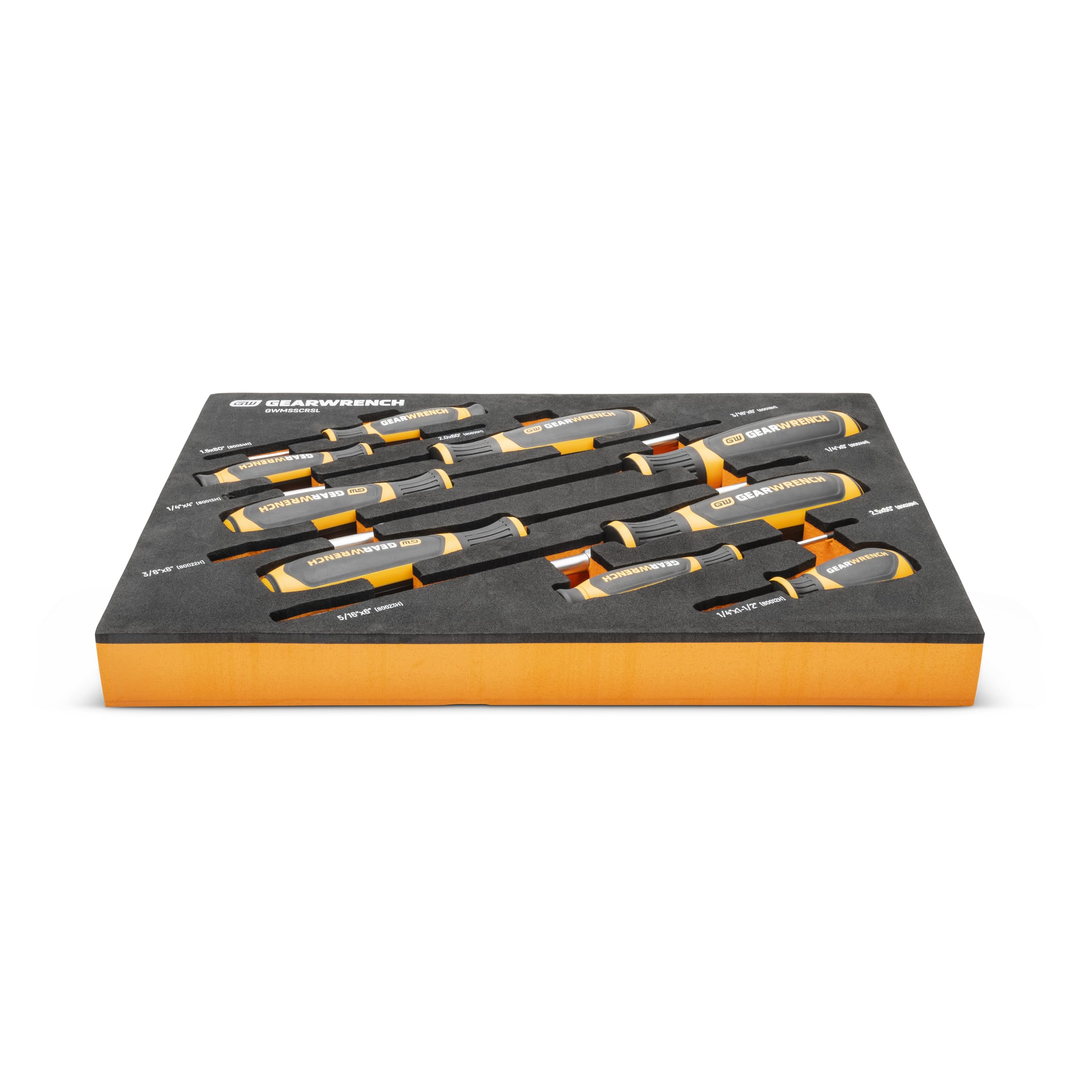 gearwrench-9-piece-slotted-dual-material-screwdriver-set-in-foam-storage-tray-gw image 4