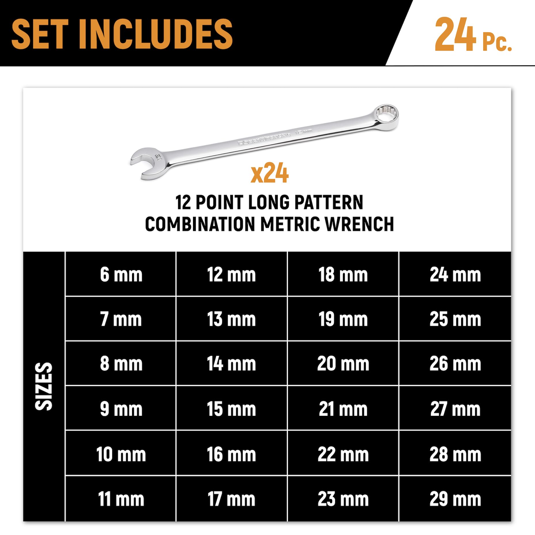 gearwrench-gwmscwl12mm-24-piece-12-point-long-pattern-combination-metric-wrench- image 6