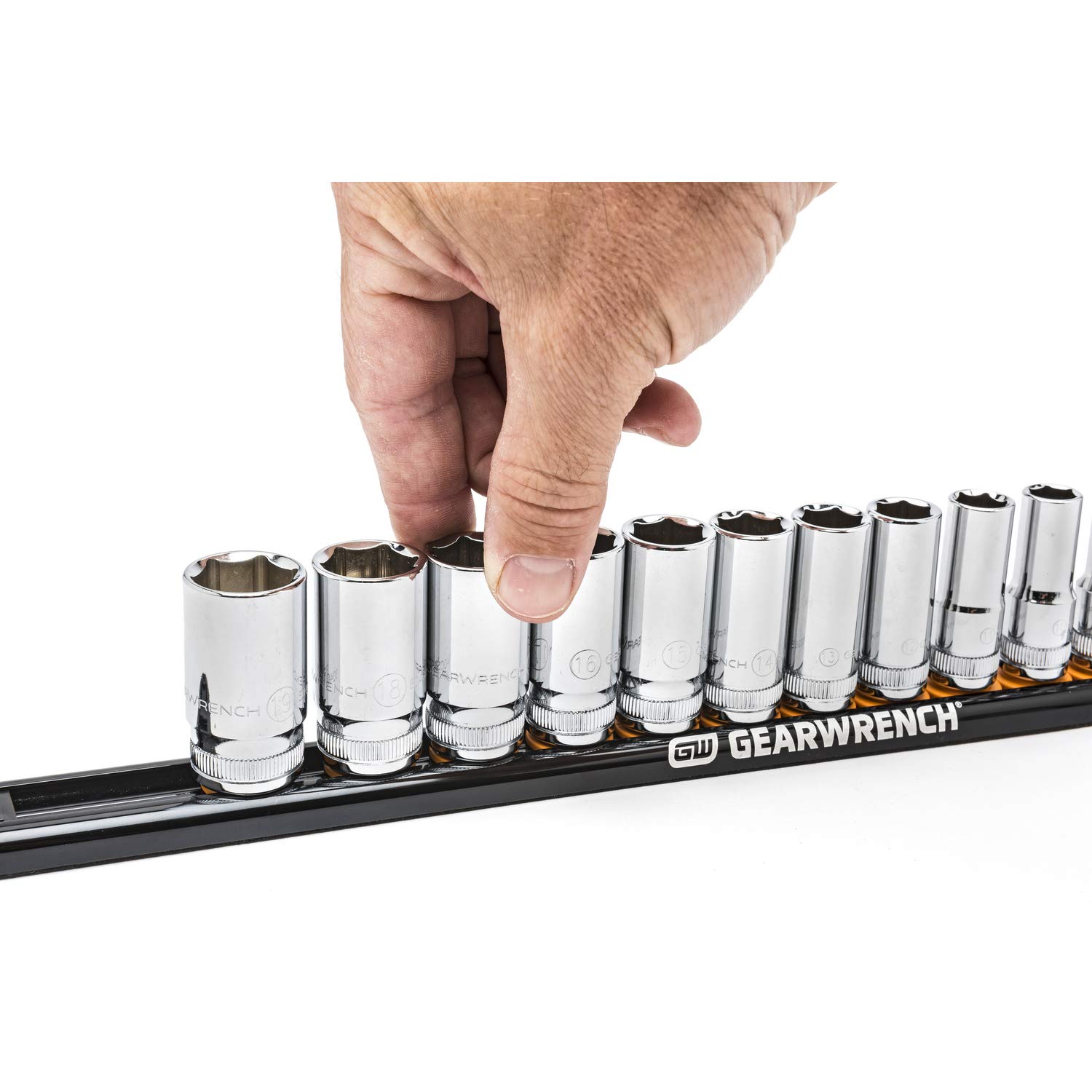 gearwrench-83127-3-8-drive-magnetic-socket-rail-with-14-clips image 2