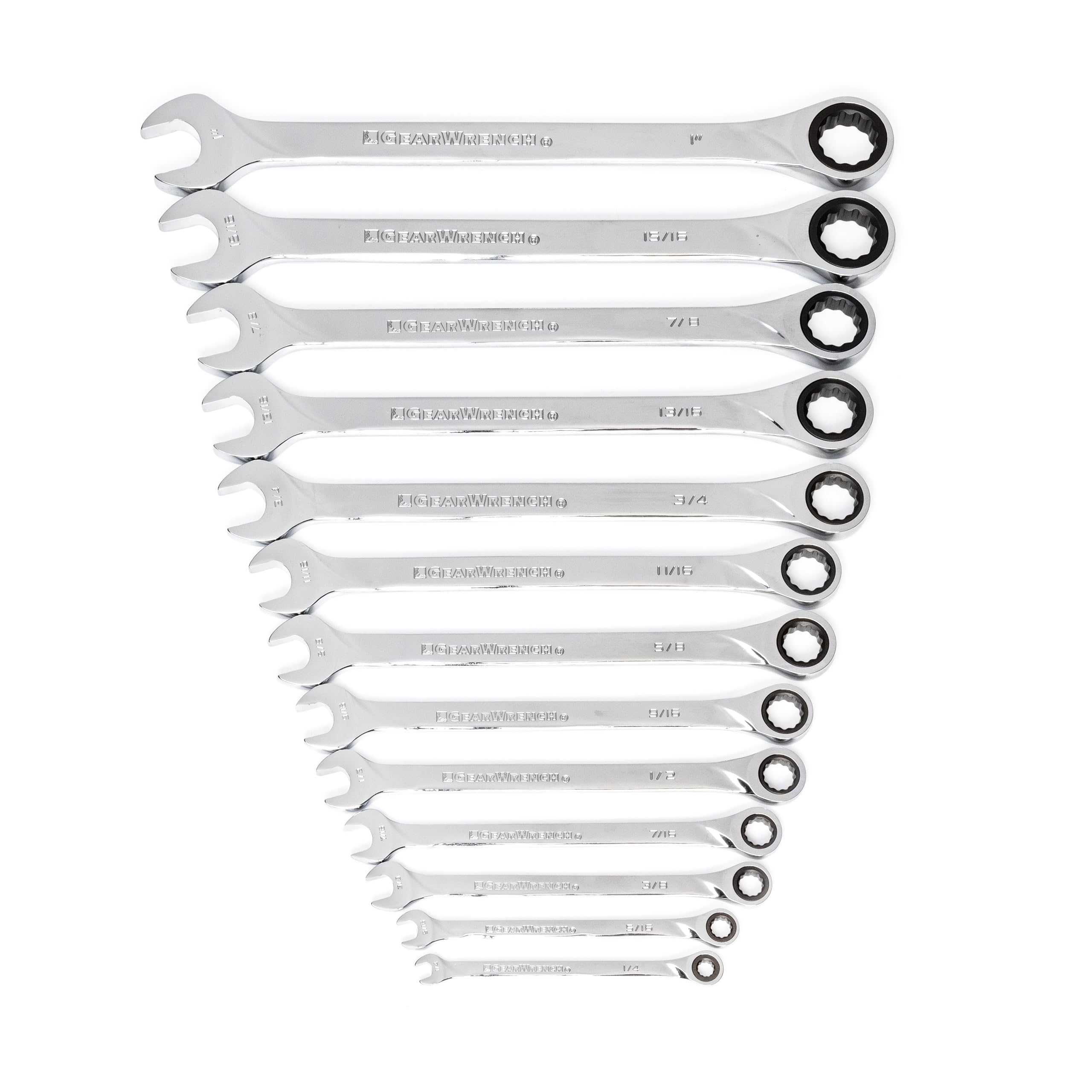 gearwrench-85199-xl-ratcheting-combination-sae-wrench-set-13-piece-12-point image 1