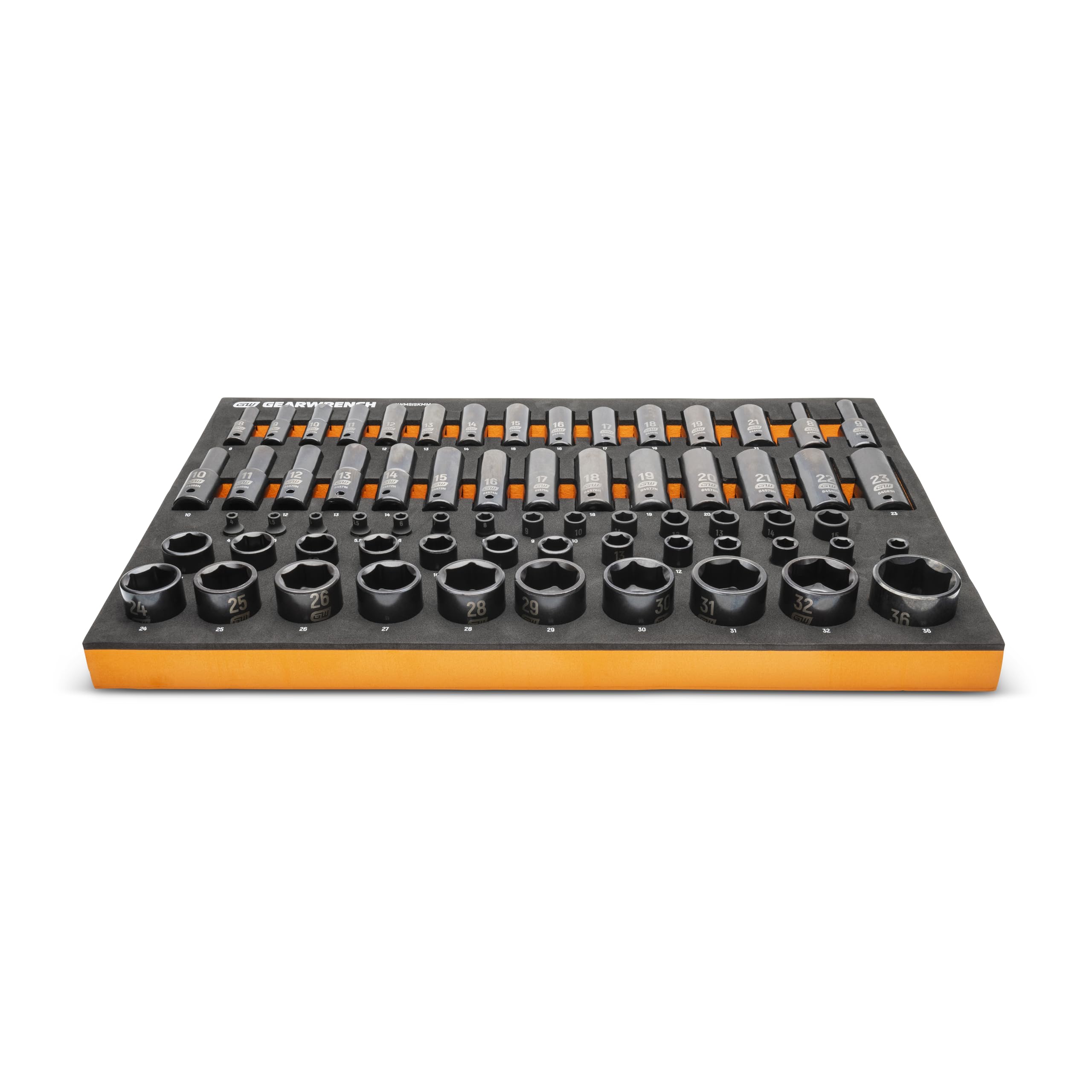 gearwrench-gwmsiskmm-66-piece-1-4-3-8-1-2-drive-6-point-metric-impact-socket-set image 4