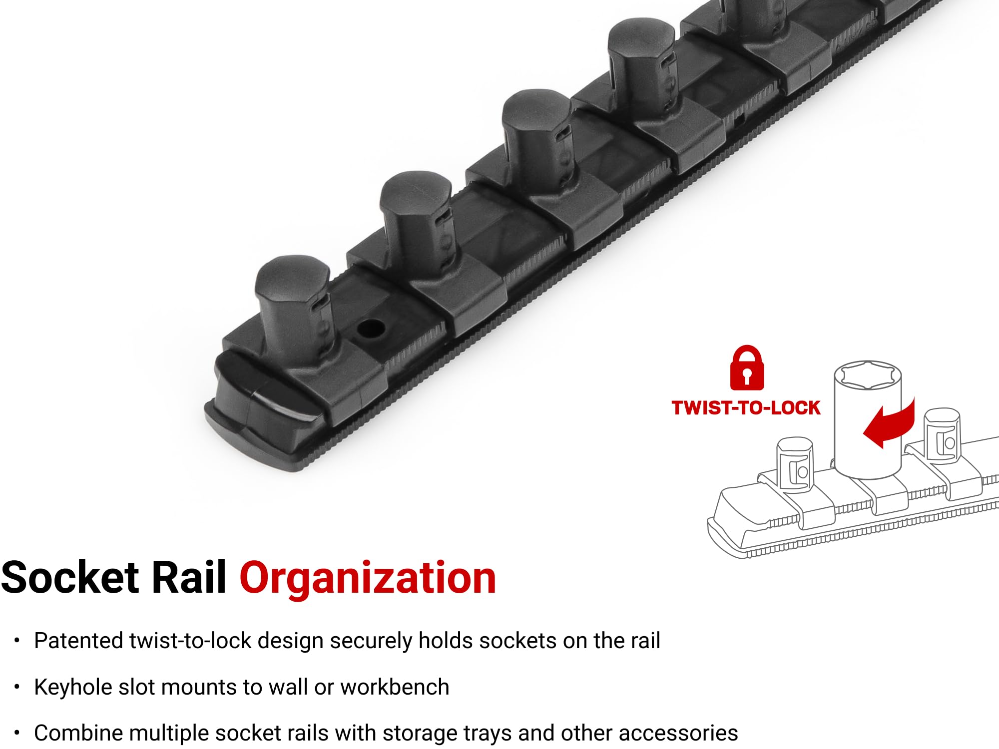 tekton-1-4-inch-drive-socket-organizer-set-3-rails-with-locking-tray-ost05339-ma image 2