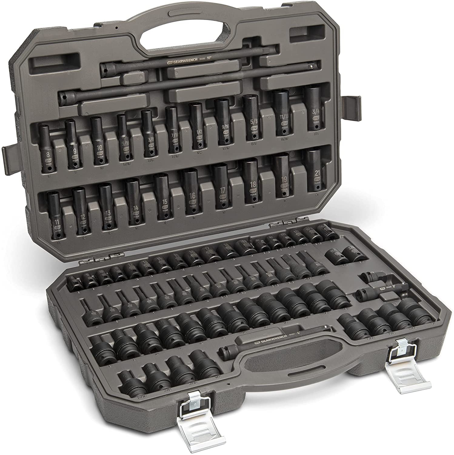 gearwrench-89095-65-piece-1-2-drive-standard-deep-sae-mm-impact-socket-set image 4