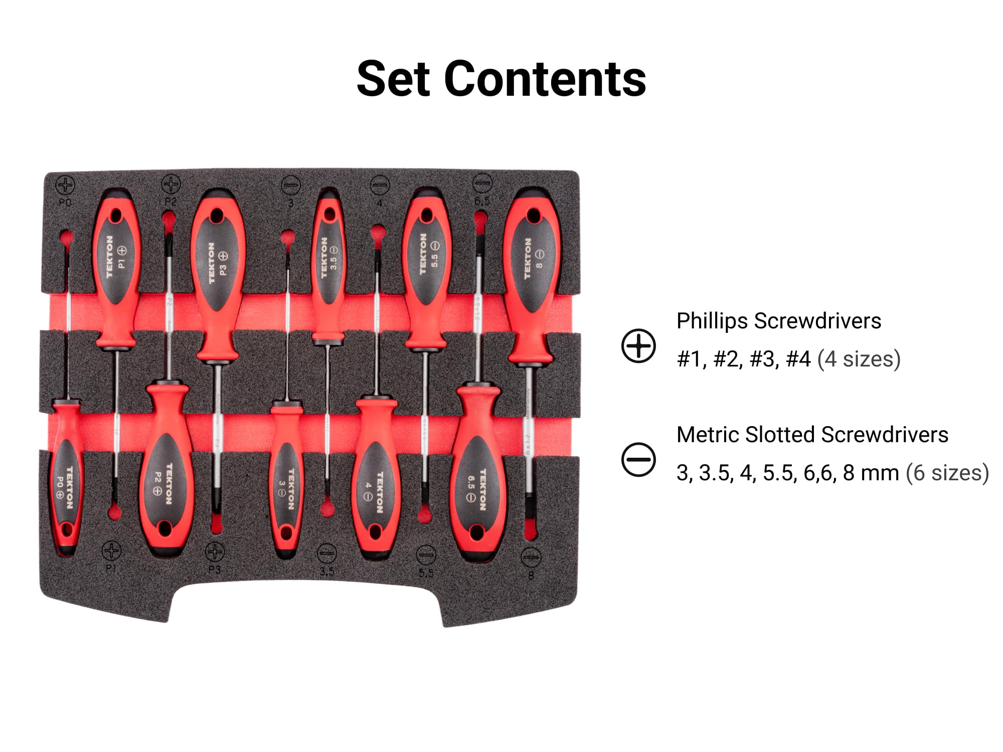 tekton-dwz90600-phillips-and-slotted-screwdriver-set-10-piece-jis-compatible-wit image 5
