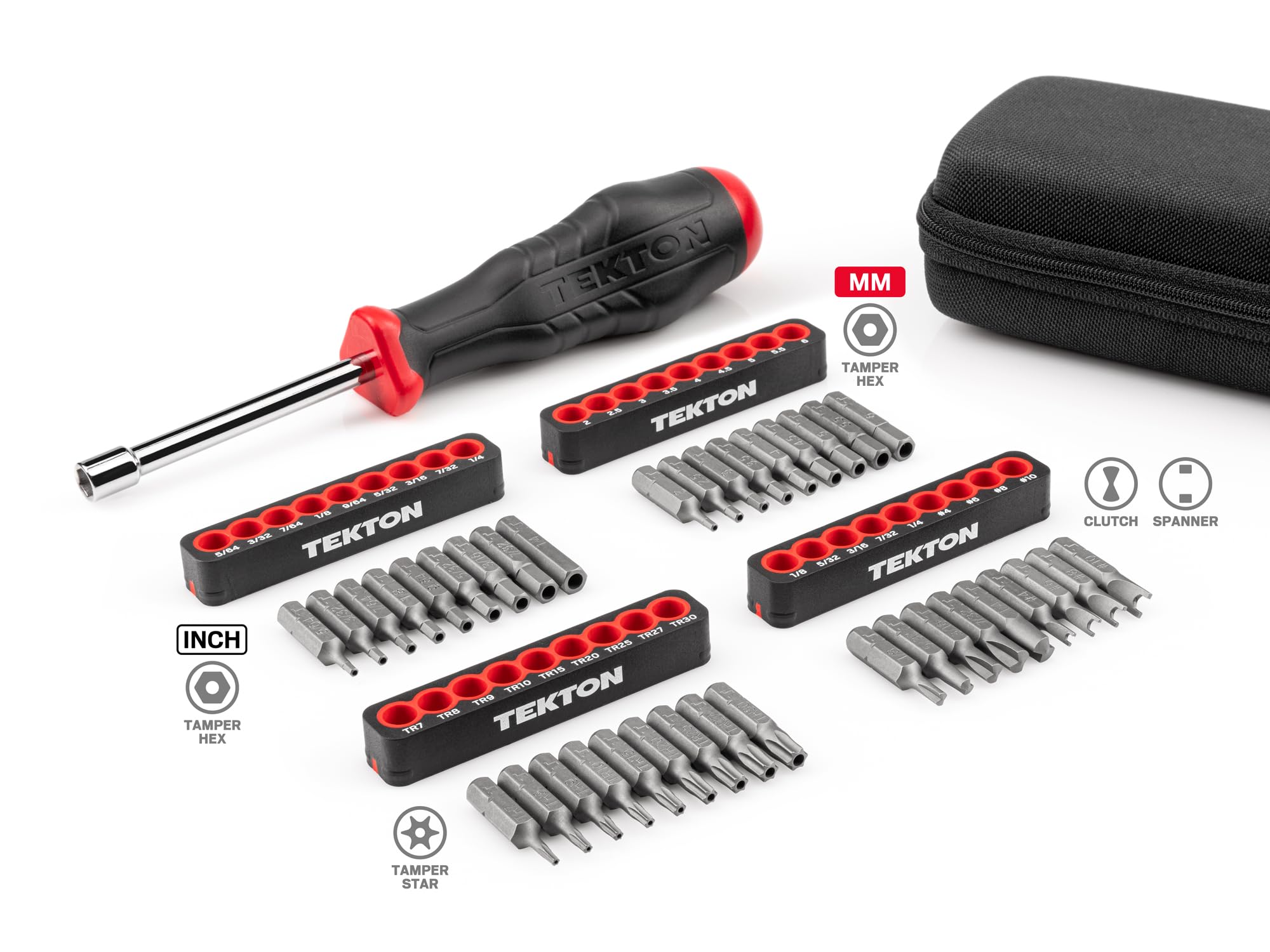 tekton-dbh93102-1-4-inch-security-bit-driver-and-bit-set-37-piece-s2-steel-with- image 2