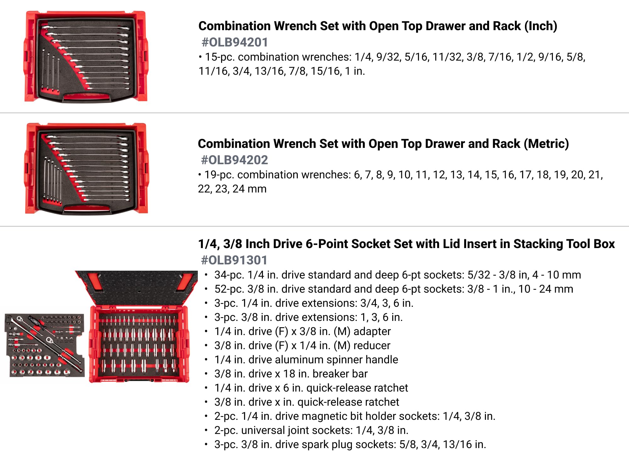 tekton-olb99007-248-piece-tool-set-in-modular-stacking-tool-cart image 2