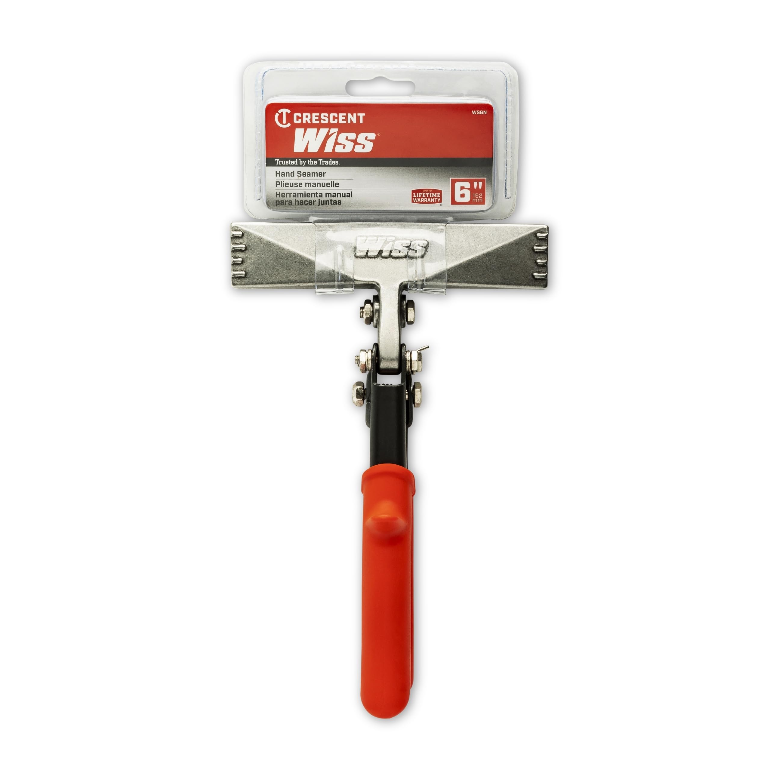 crescent-wiss-ws6n-6-straight-handle-hand-seamer-for-sheet-metal-bending-and-sea image 1