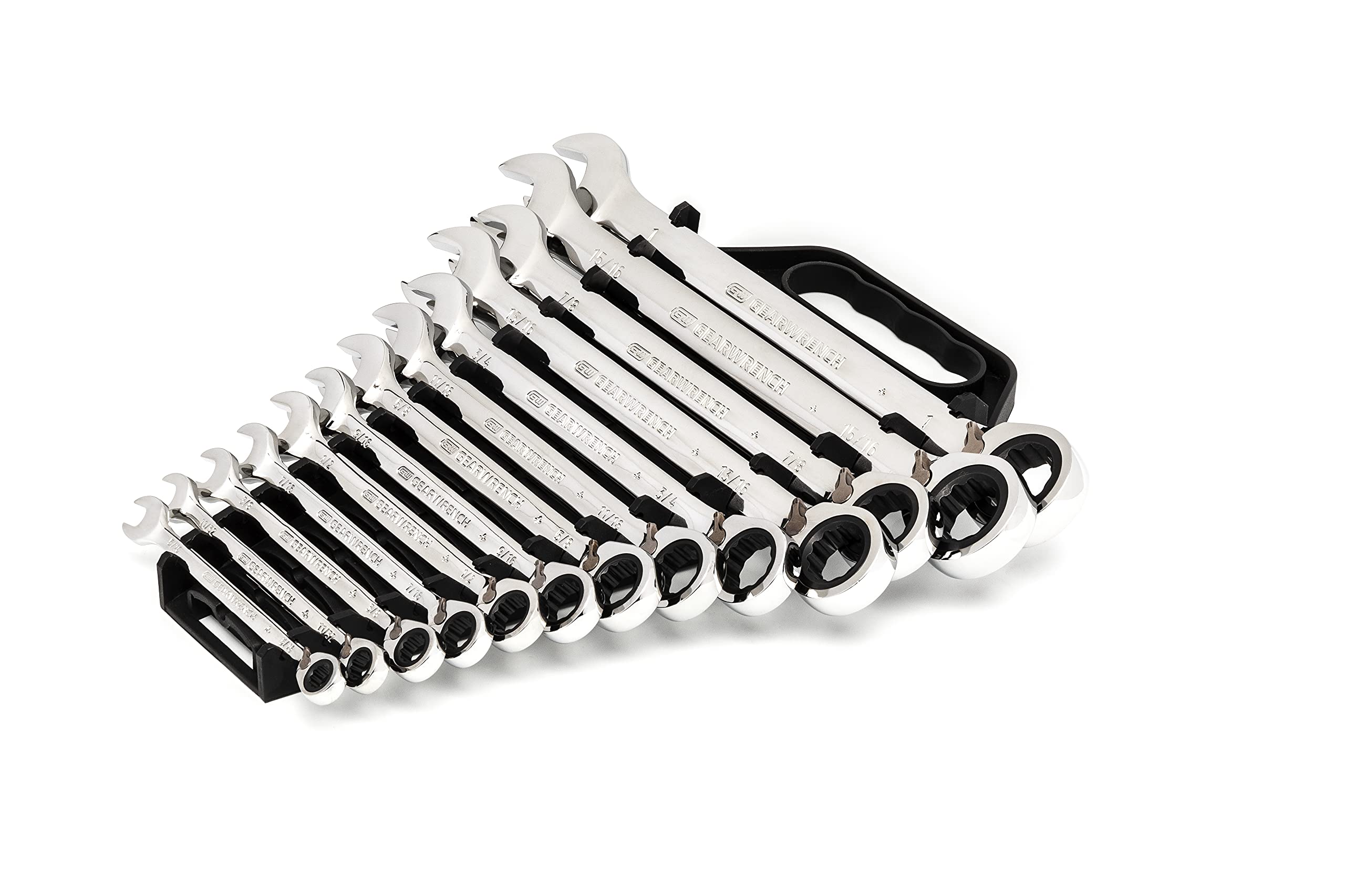 gearwrench-9509n-13-pc-12-point-reversible-ratcheting-combination-wrench-set-sae image 2