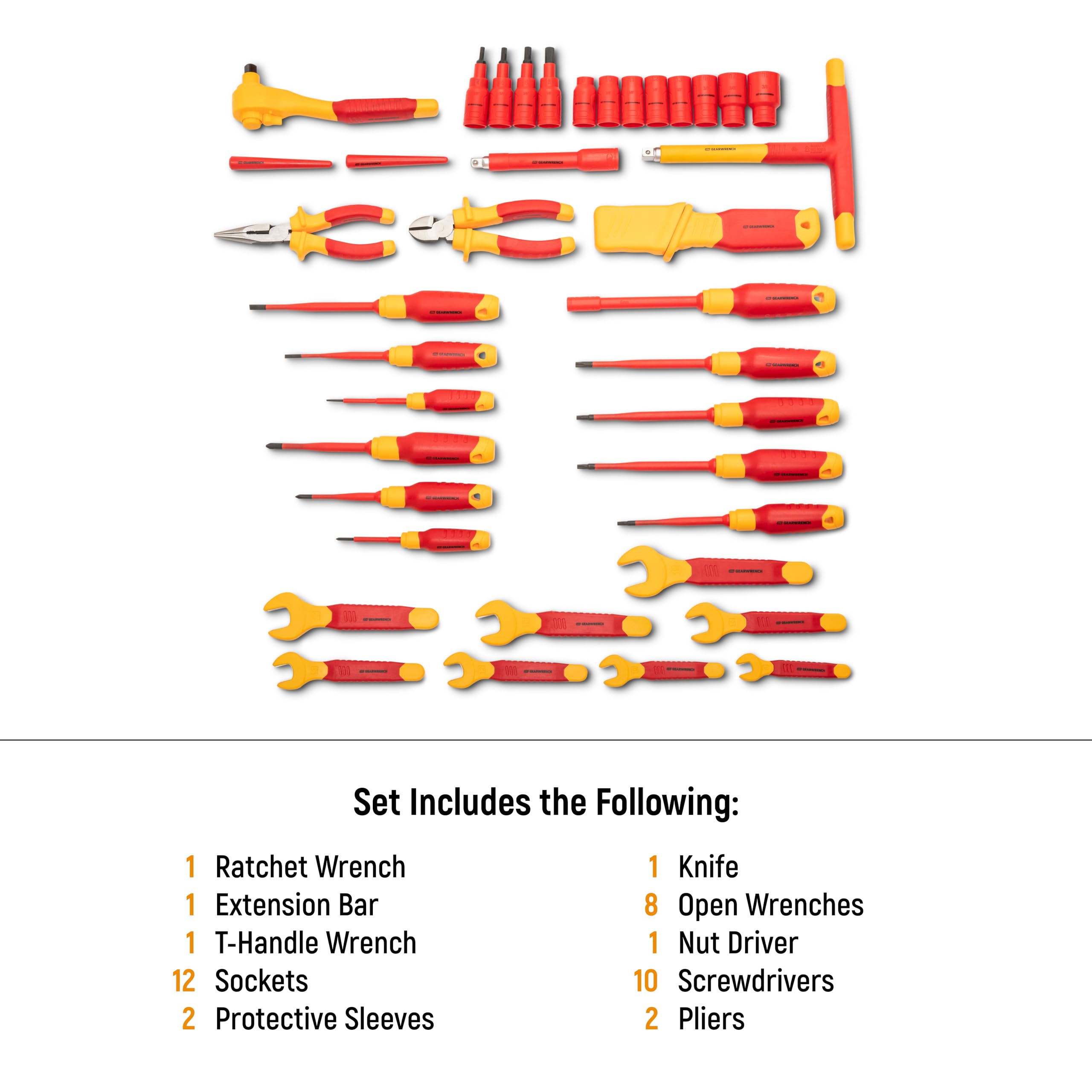 gearwrench-gwvde39-39-piece-vde-insulated-tool-set-1-000v-rated-cr-v-hand-tool-k image 2