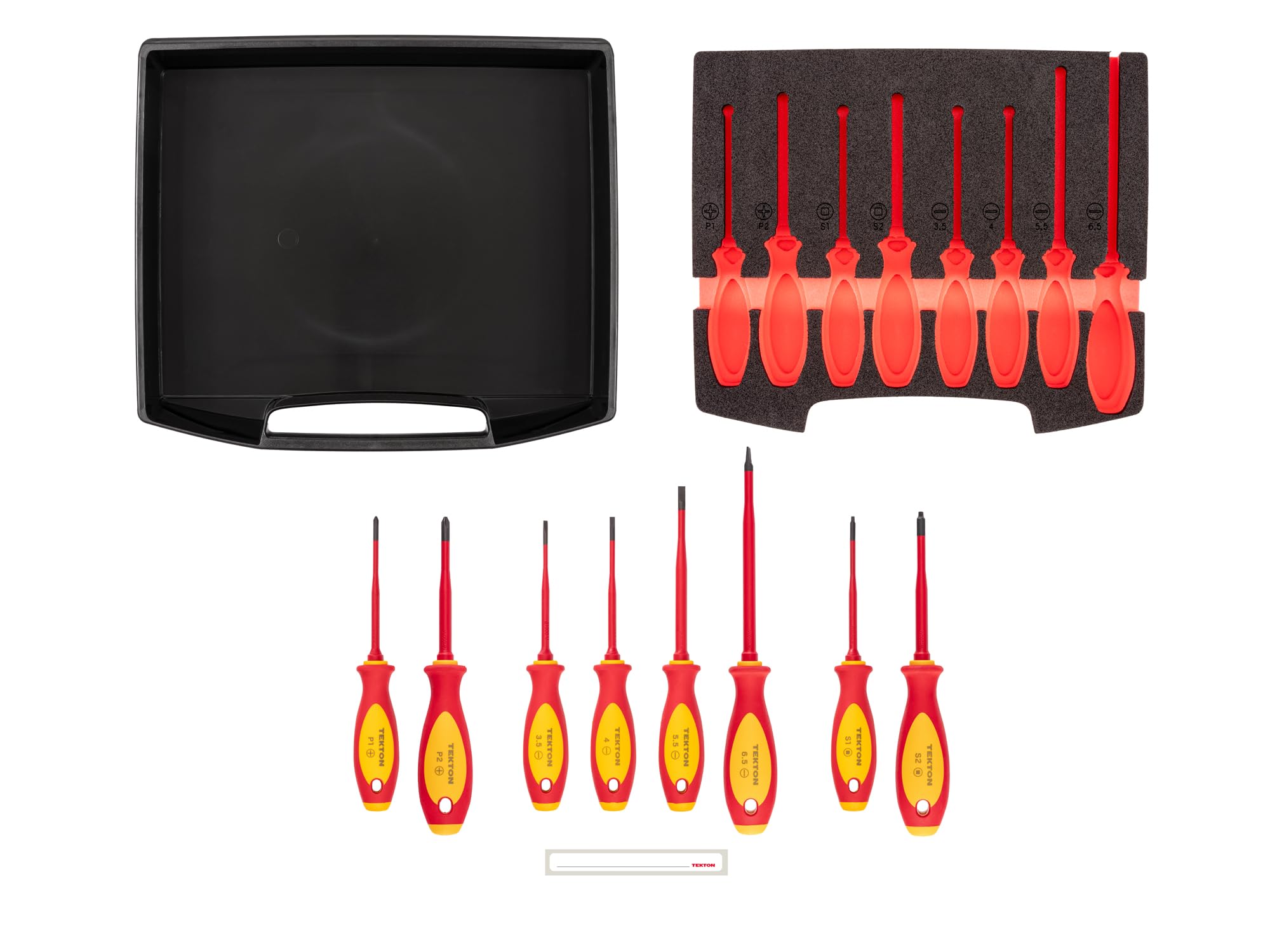 tekton-dvz90600-phillips-slotted-and-square-insulated-screwdriver-set-with-l-box image 3